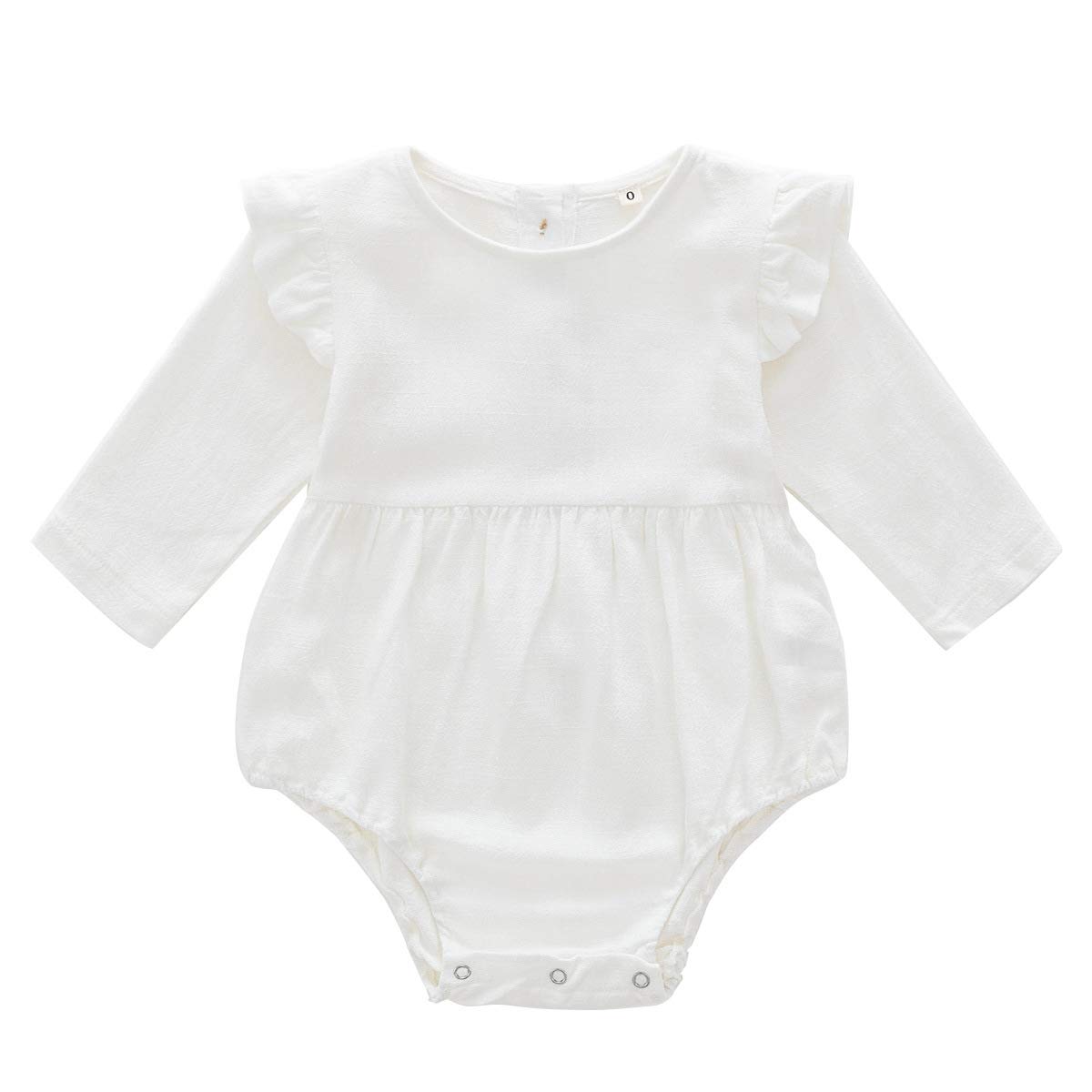 Simplee Kids Unisex Baby Romper Jumpsuit - Soft Cotton Linen Handmade Long Sleeve Onesie for Boys & Girls | Perfect for Playtime, Family Outings & Photo Shoots