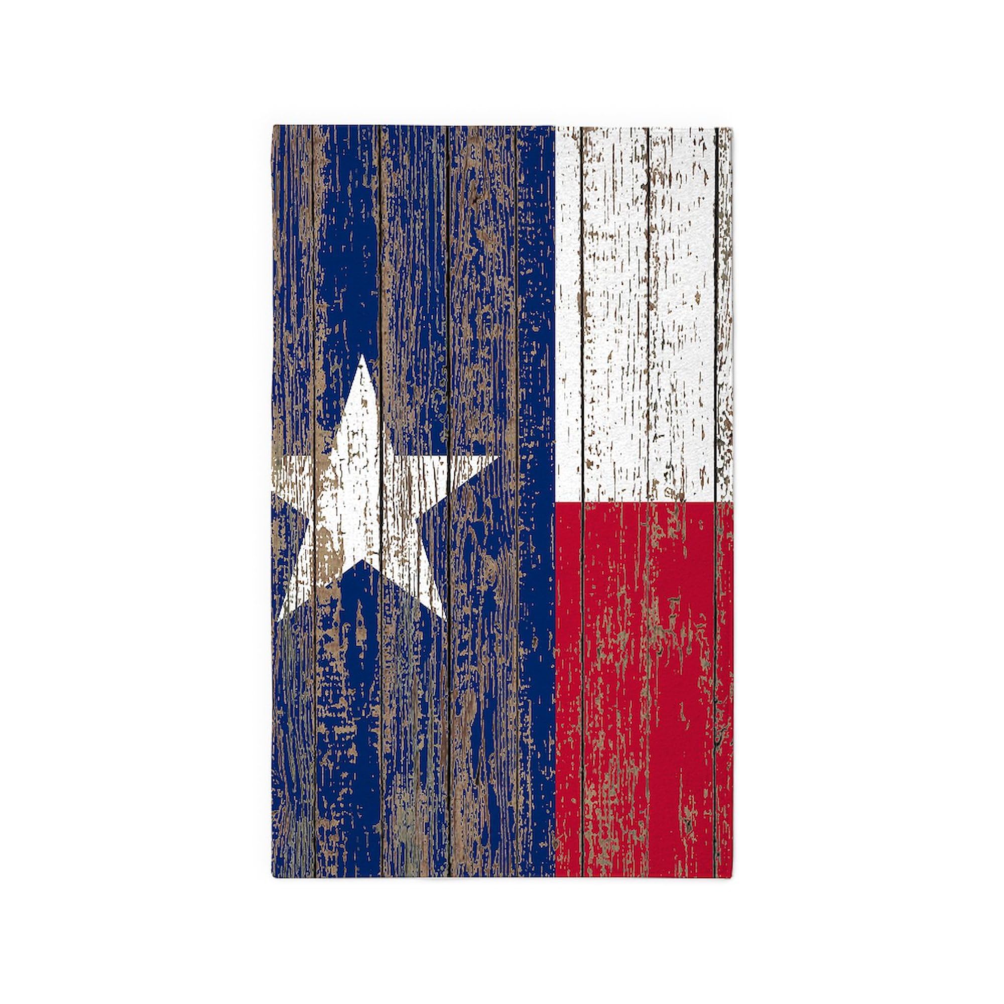 Barn Wood Texas Flag Area Rug - Decorative Fabric Throw Rug for Living Room, Bedroom & Home Decor | CafePress