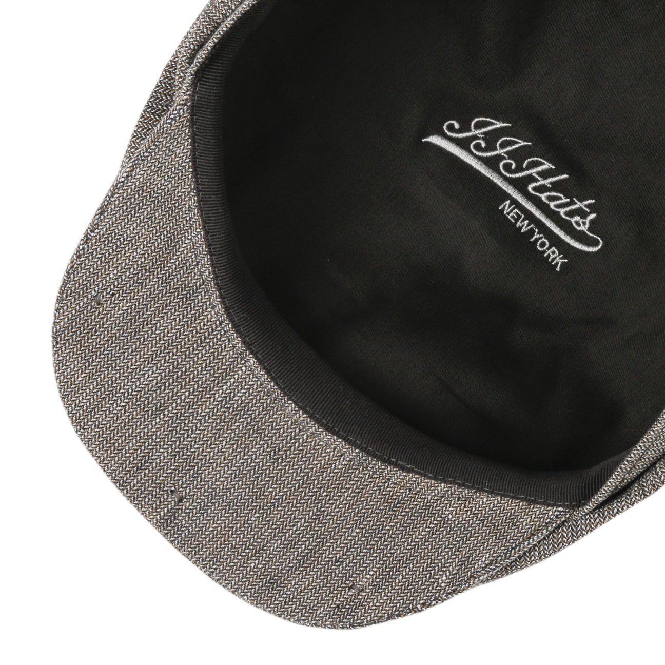 JJ Hats - Premium Linen Herringbone Eight-Panel Cap for Men & Women | Breathable Summer Hat for Outdoor Activities, Travel & Casual Wear