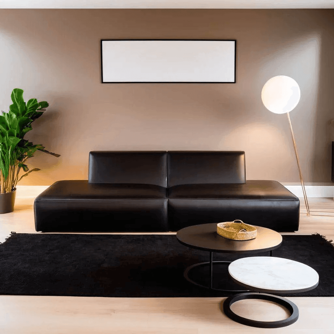 Premium Leather Armless 3-Seater Sofa - Giacomo Modern Sectional Couch for Living Room, Lounge & Office - Soft Genuine Leather Sofa with Sturdy Wooden Frame