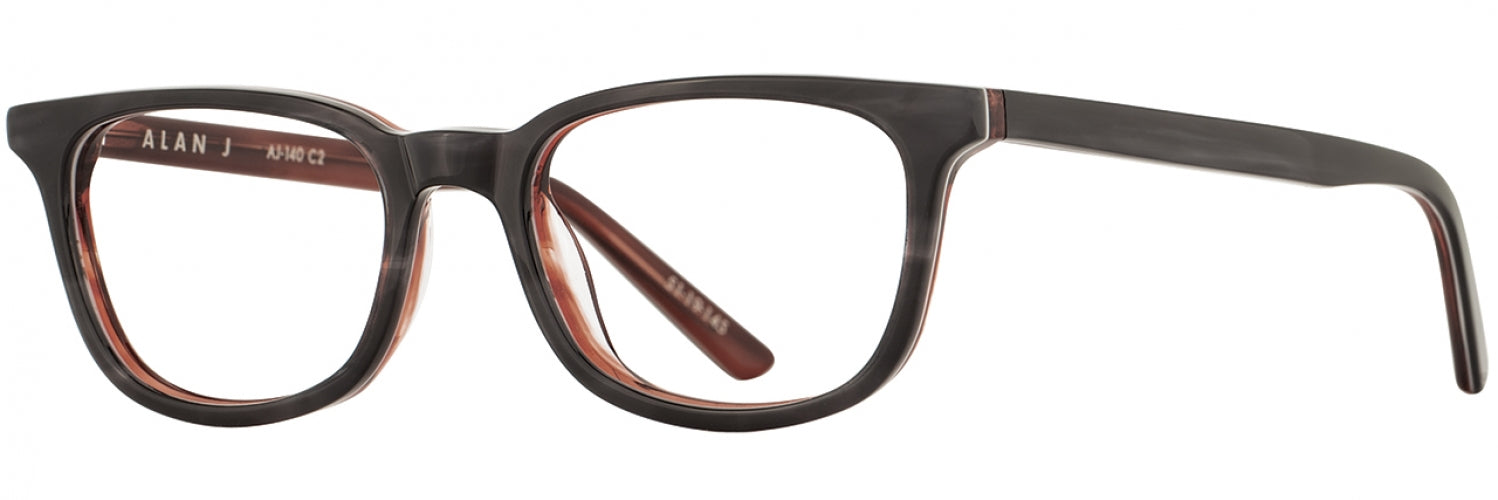 Alan J AJ140 Stylish Eyeglasses for Men & Women - Trendy Lightweight Frame with UV Protection - Perfect for Reading, Driving & Everyday Use