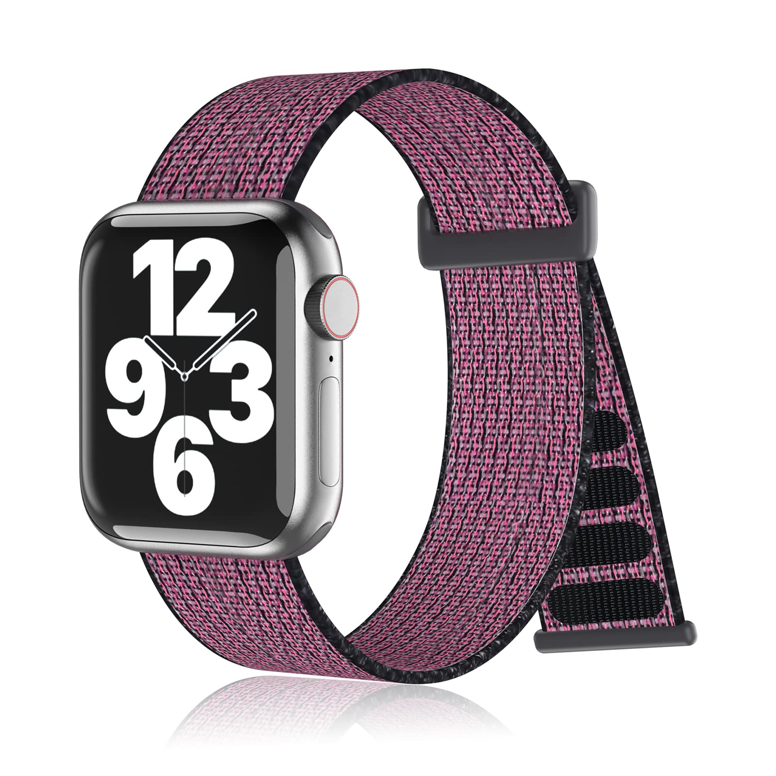 Premium Nylon Sport Loop Bands for Apple Watch - Stretchy Elastic Braided Replacement Straps Compatible with iWatch Series 1/2/3/4/5/6/7/SE - Comfortable & Durable Watch Band for Women & Men - Perfect for Running, Workouts & Everyday Wear