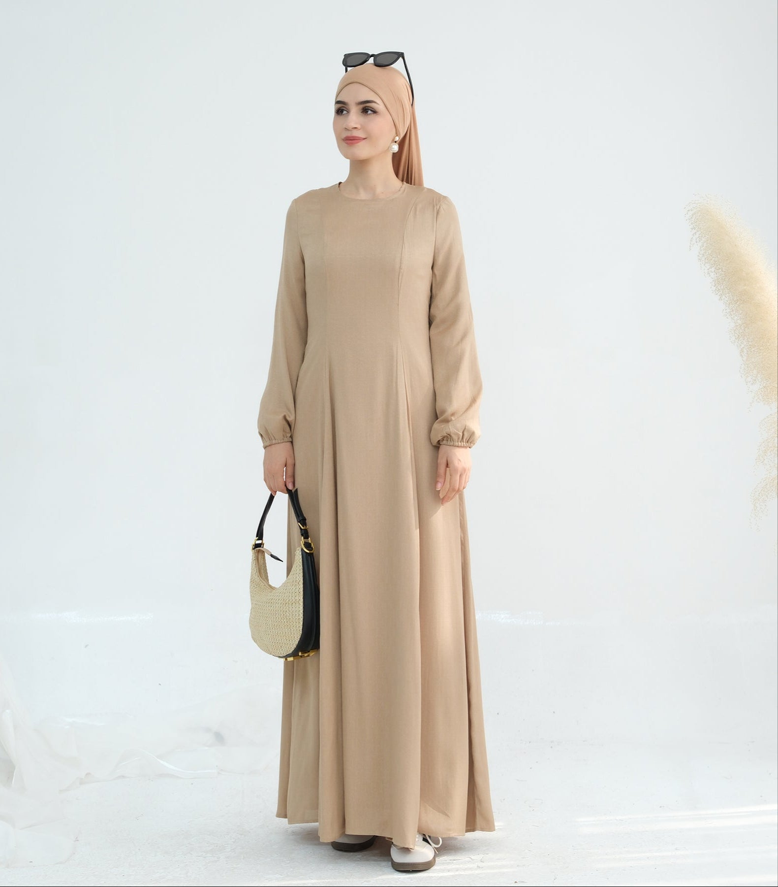 Isabella Maxi Dress in Camel - Elegant Long Flowy Summer Dress for Women, Perfect for Beach Vacations, Weddings & Casual Outings