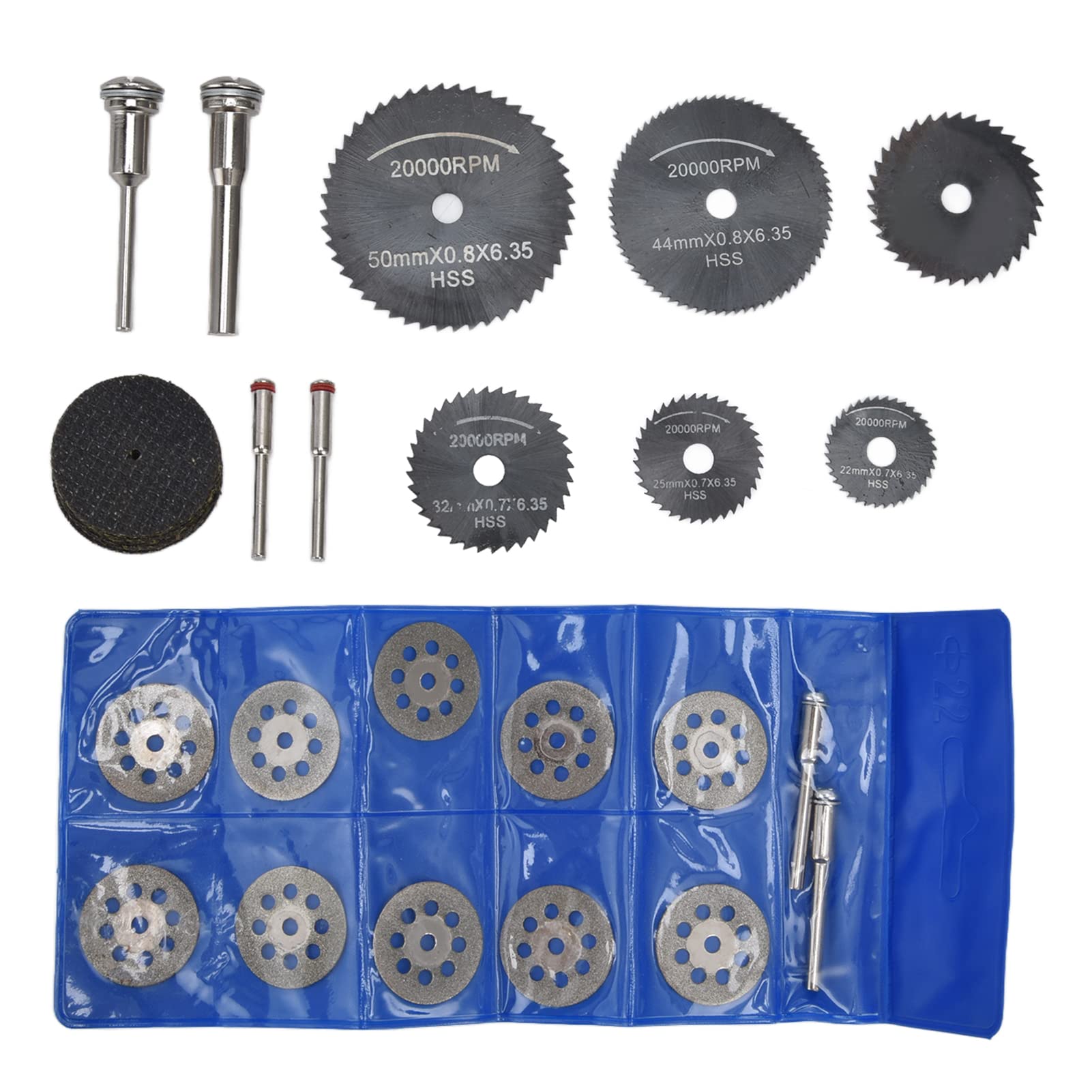 32-Piece Cutting Wheel Set for Wood & Metal - Circular Saw Blades & Grinding Discs with Connecting Rod - Perfect for DIY Projects, Woodworking, and Metal Fabrication