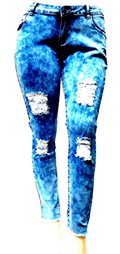 Gazoz Blue Ripped L0026x Acid Wash