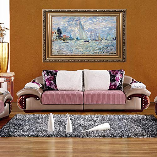 Claude Monet Wall Art Reproduction - Water Lily Pond & Japanese Bridge Canvas Painting - Framed Ready to Hang for Living Room, Bedroom & Office Decor