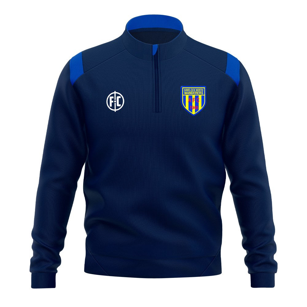 Havelock North Wanderers Club Contrast 1/4 Zip Pullover - Lightweight Performance Golf Shirt for Men - Perfect for Golf, Tennis & Casual Wear