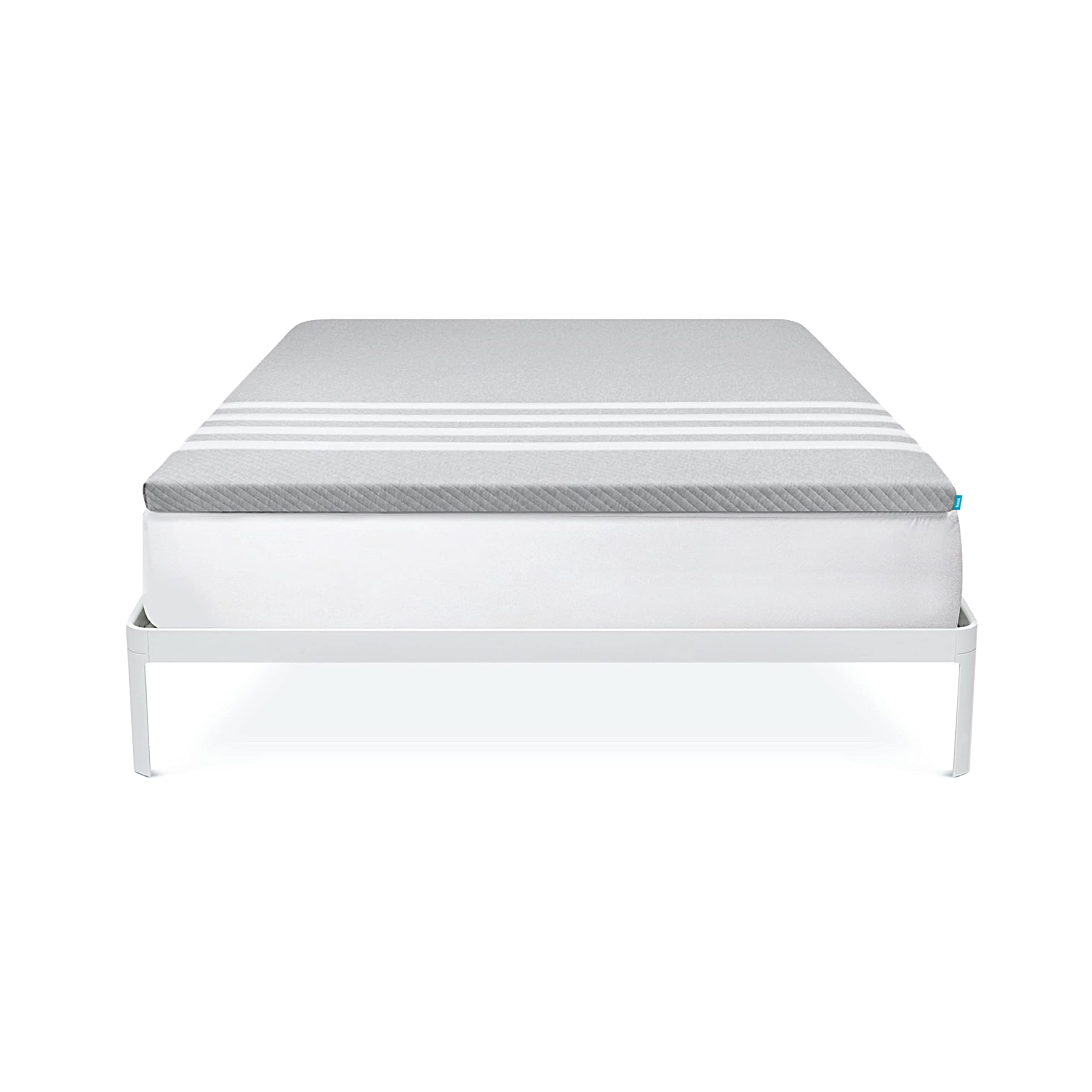 Leesa Cooling Foam Mattress Topper with Washable Cover - Queen Size for Pressure Relief & Temperature Regulation | Perfect for Hot Sleepers, Back Pain Relief & Guest Bed Comfort | 30-Night Trial