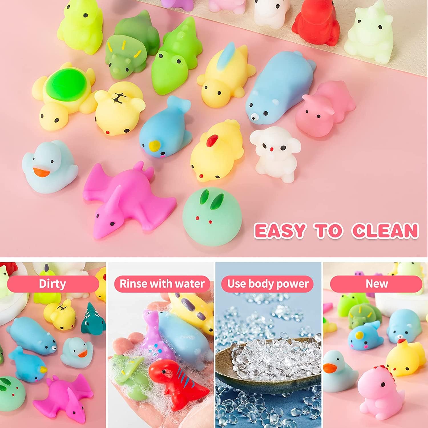 21 Pack Mochi Squishy Dinosaur Toys - Slow Rising Animal Stress Relief Sensory Fidget Toys for Kids, Party Favors, Pinata Stuffers, Treasure Box Prizes - Perfect for Birthday Gifts, Classroom Rewards & Anxiety Relief