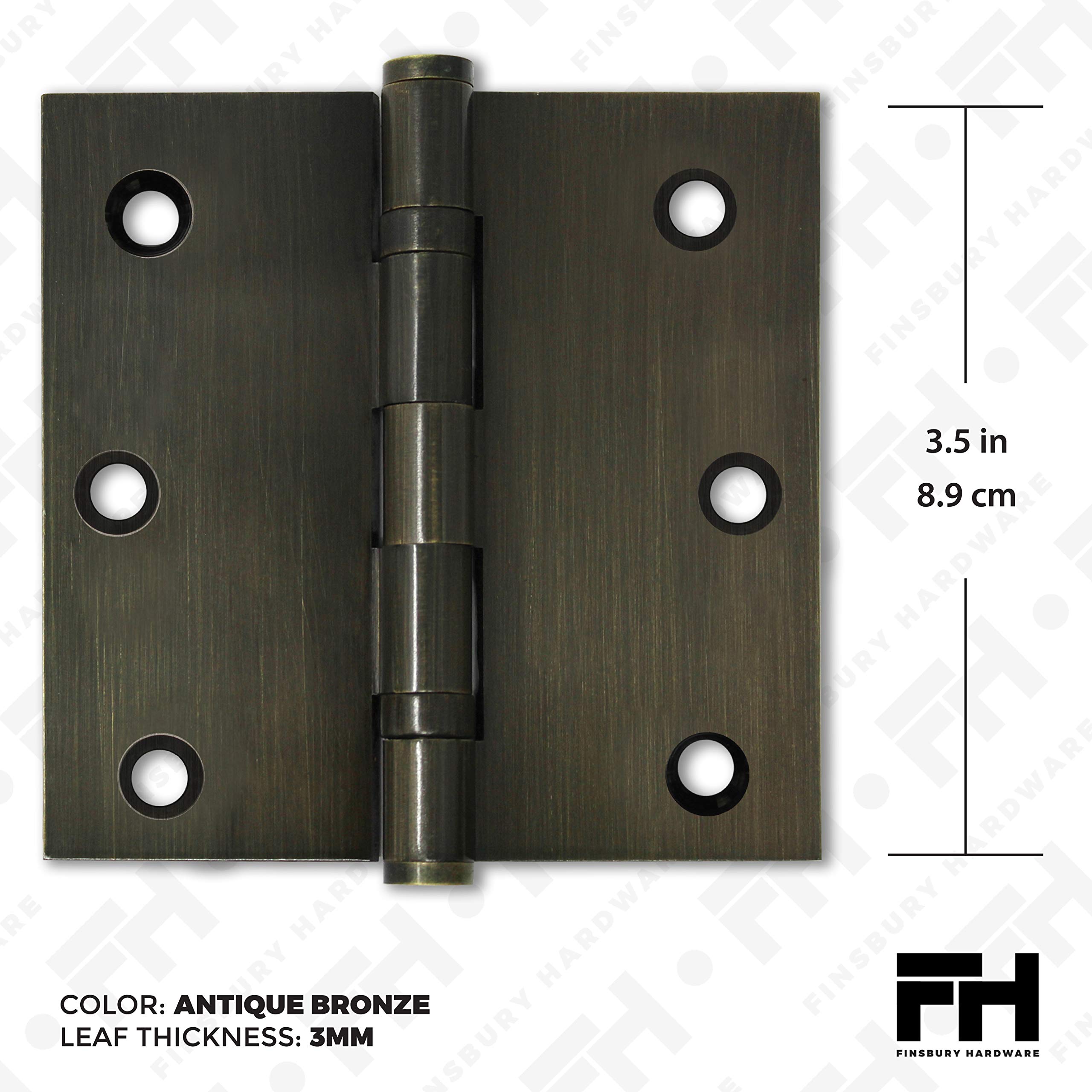 Heavy Duty Solid Brass Door Hinges 3.5