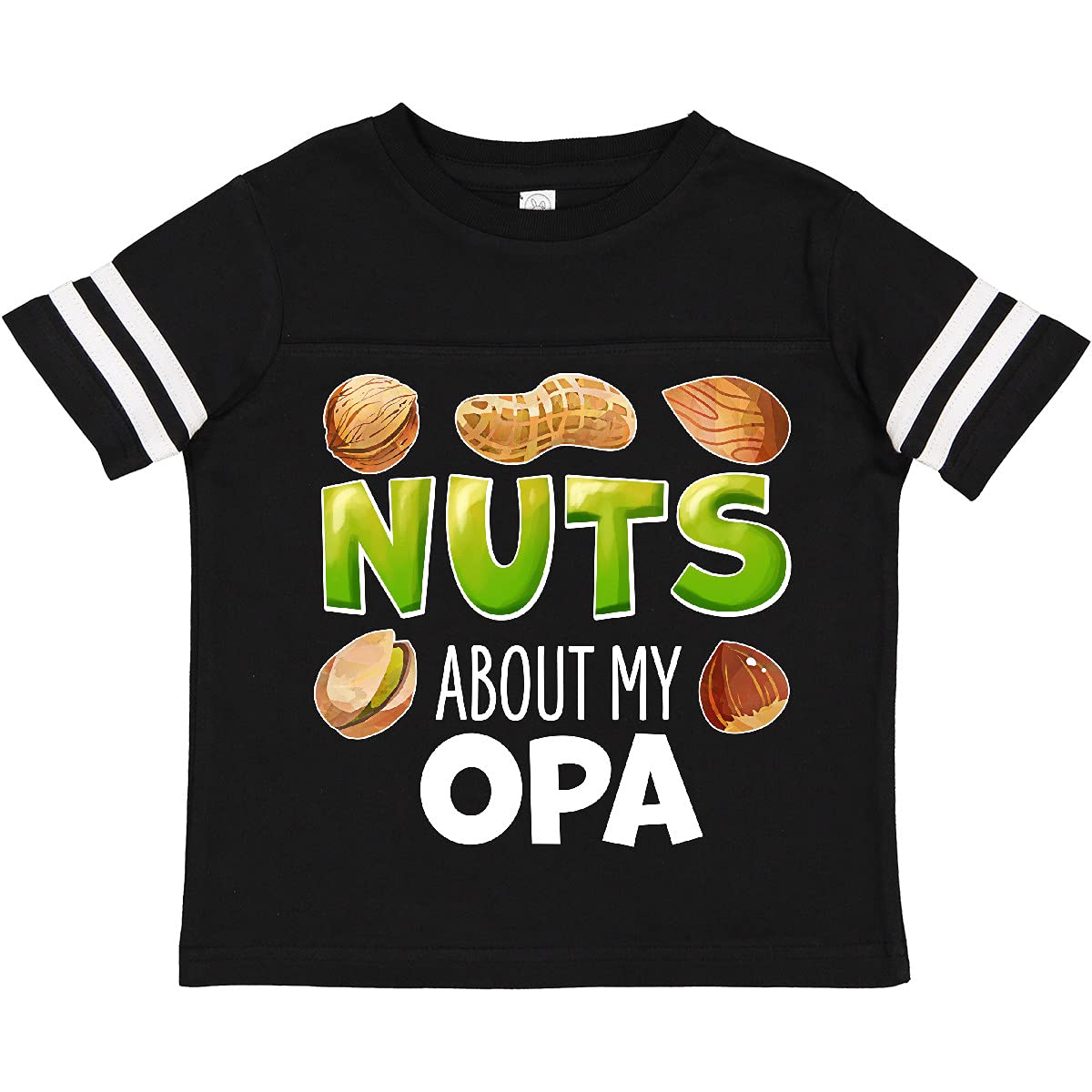 Inktastic Nuts About My Opa Peanut Almond Pistachio Toddler T-Shirt - Cute Casual Outfit for Kids, Grandparents Day & Family Gatherings