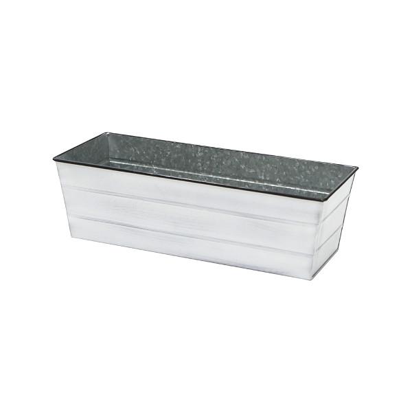 Galvanized Steel Flower Box Planter - Rustproof Outdoor Garden Container for Plants, Flowers & Herbs - Perfect for Patio, Balcony & Window Sill Decor