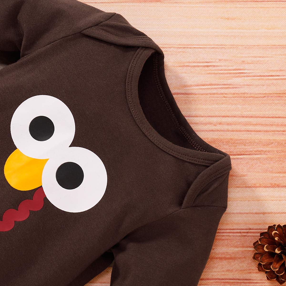 Baby Boy's First Thanksgiving Outfit - Adorable Turkey-Themed Holiday Romper | Perfect for Family Gatherings & Photo Shoots