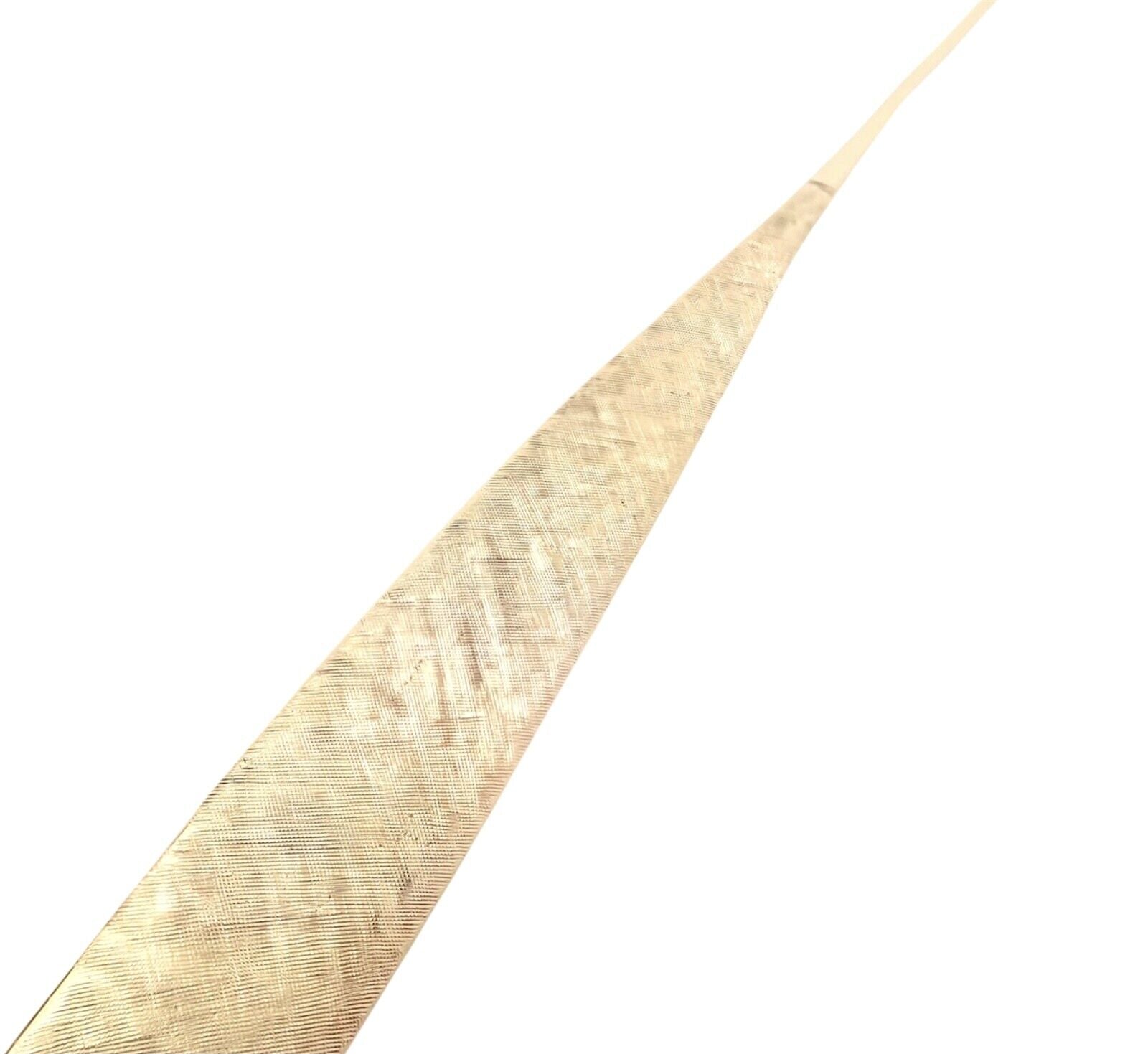 Vintage Authentic Cartier Dinh Van 18k Yellow Gold Long Quill Brooch Pin - Rare Collectible Jewelry for Special Occasions & Vintage Fashion