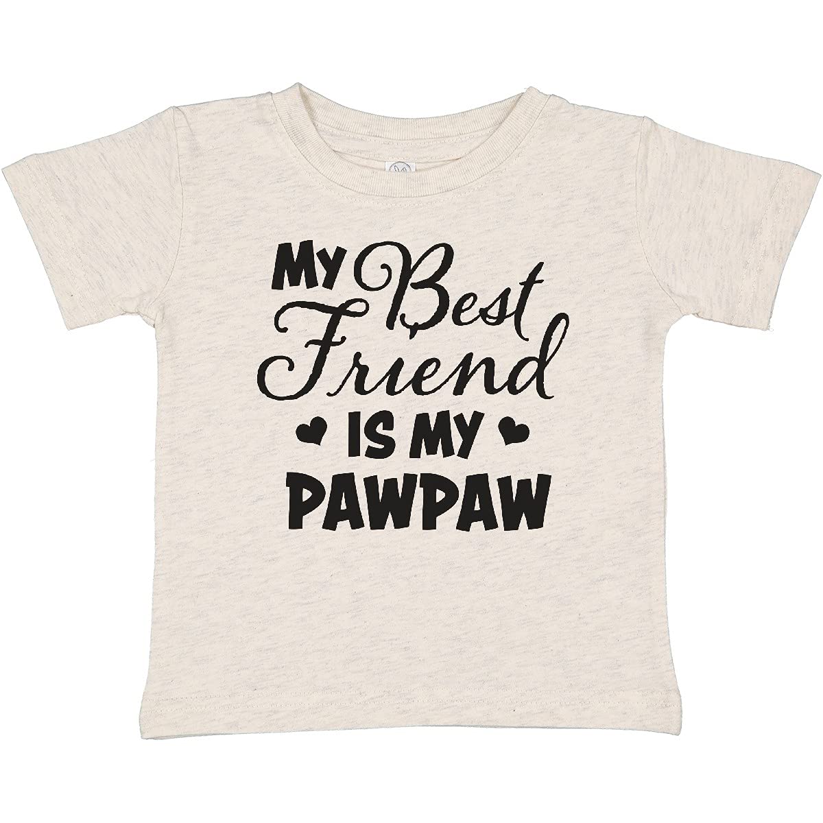 My Best Friend is My Pawpaw with Hearts Baby T-Shirt - Perfect for Family Photos & Grandparents Day