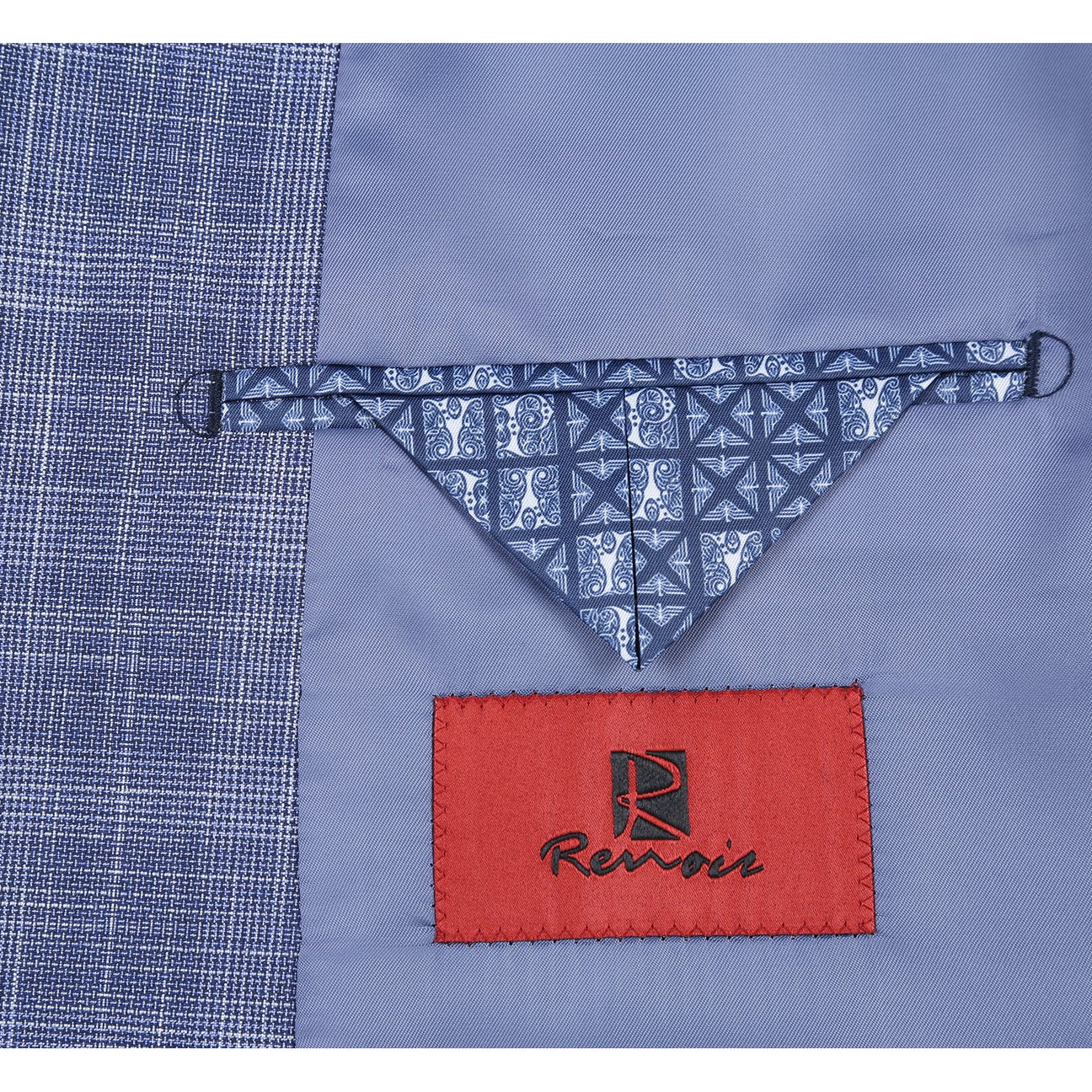 Alessandro Vitello by Renoir Slim Fit Checked Suit - Blue 293 24 | Premium Men's Business Attire for Office, Weddings & Formal Events