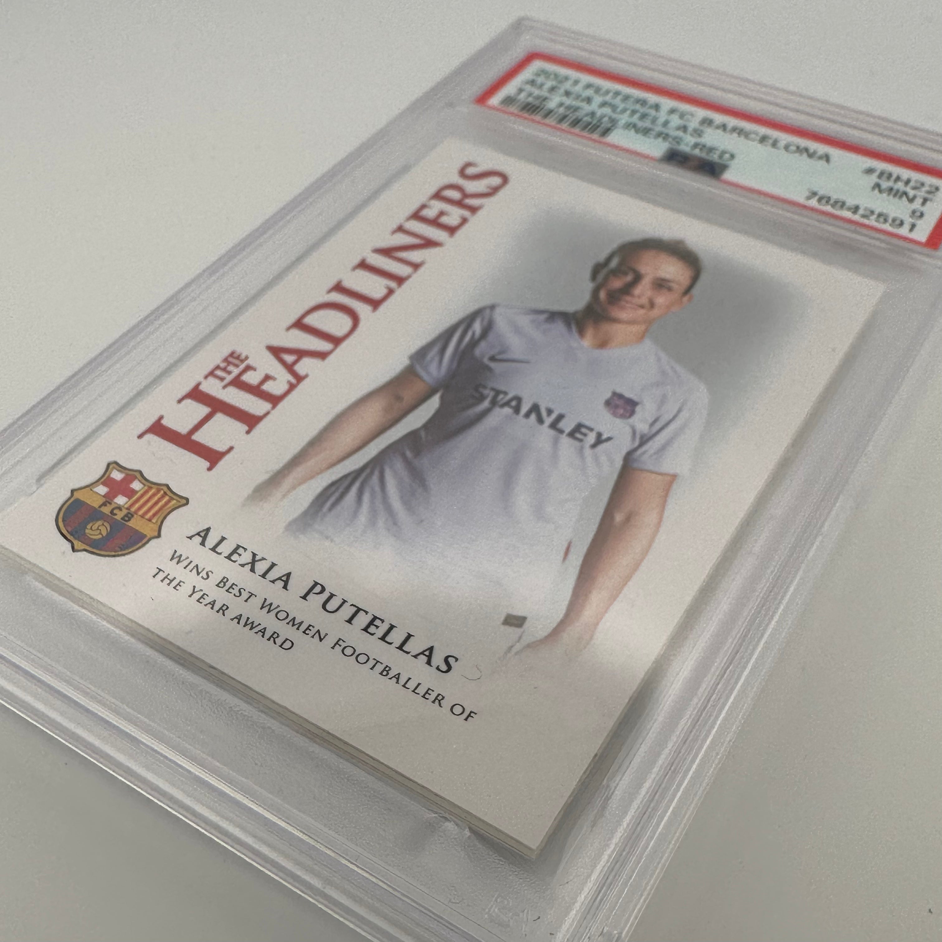 PSA 9 Graded 001/010 Alexia Putellas #BH22 2021 The Headliners Red Soccer Trading Card - Perfect for Collectors, Investors & FC Barcelona Fans