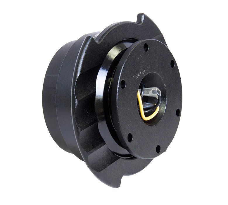 NRG Quick Release Steering Wheel Hub Adapter Gen 2.5 - Black Body with Black Ring - Compatible with Racing Simulators & Drift Cars - Perfect for Gaming & Motorsports Enthusiasts