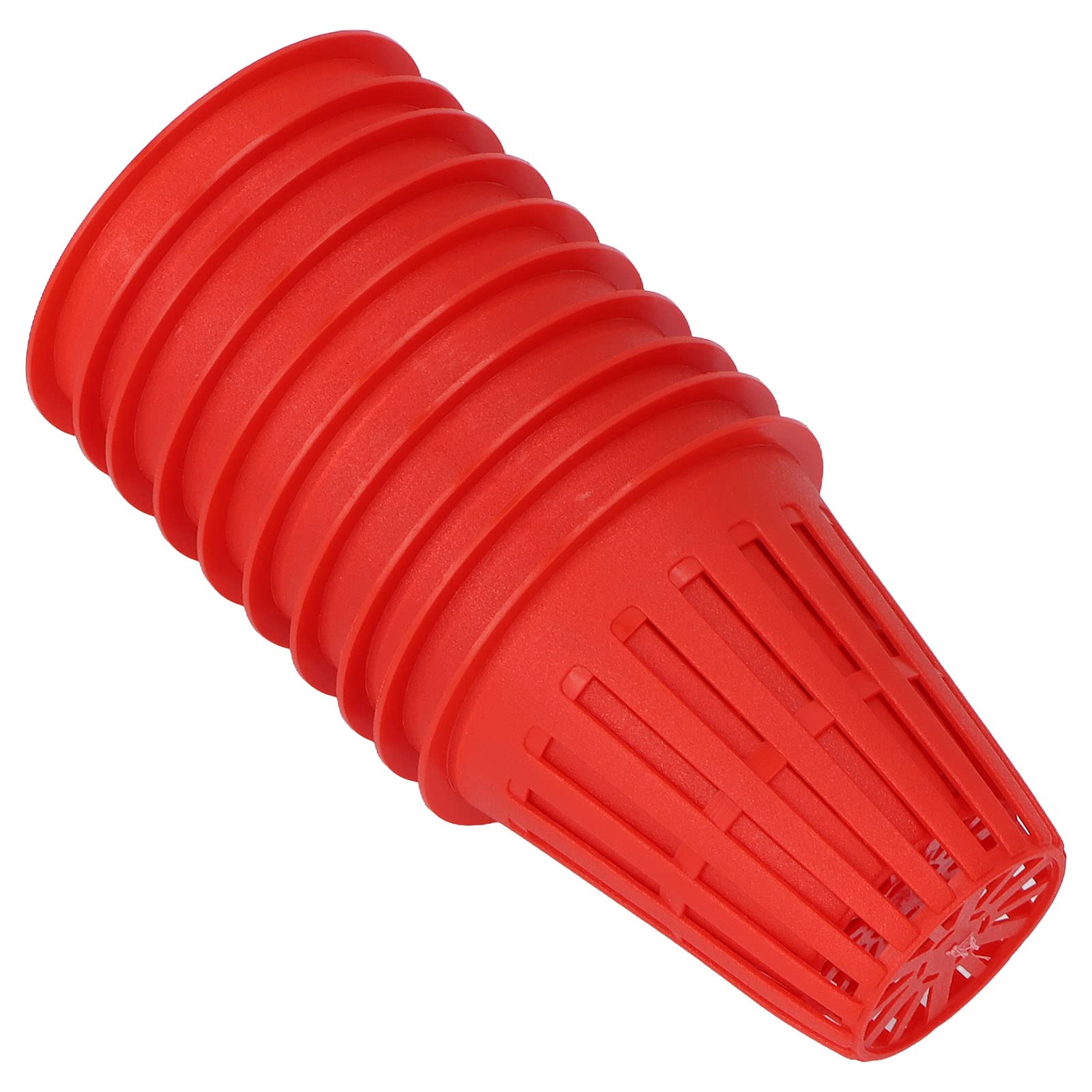 Durable Reusable Hydroponic Mesh Basket - Plant Cultivation Cup for Indoor/Outdoor Gardening, Promote Healthy Root Growth (Red) - Perfect for Hydroponics, Aquaponics & Seed Starting