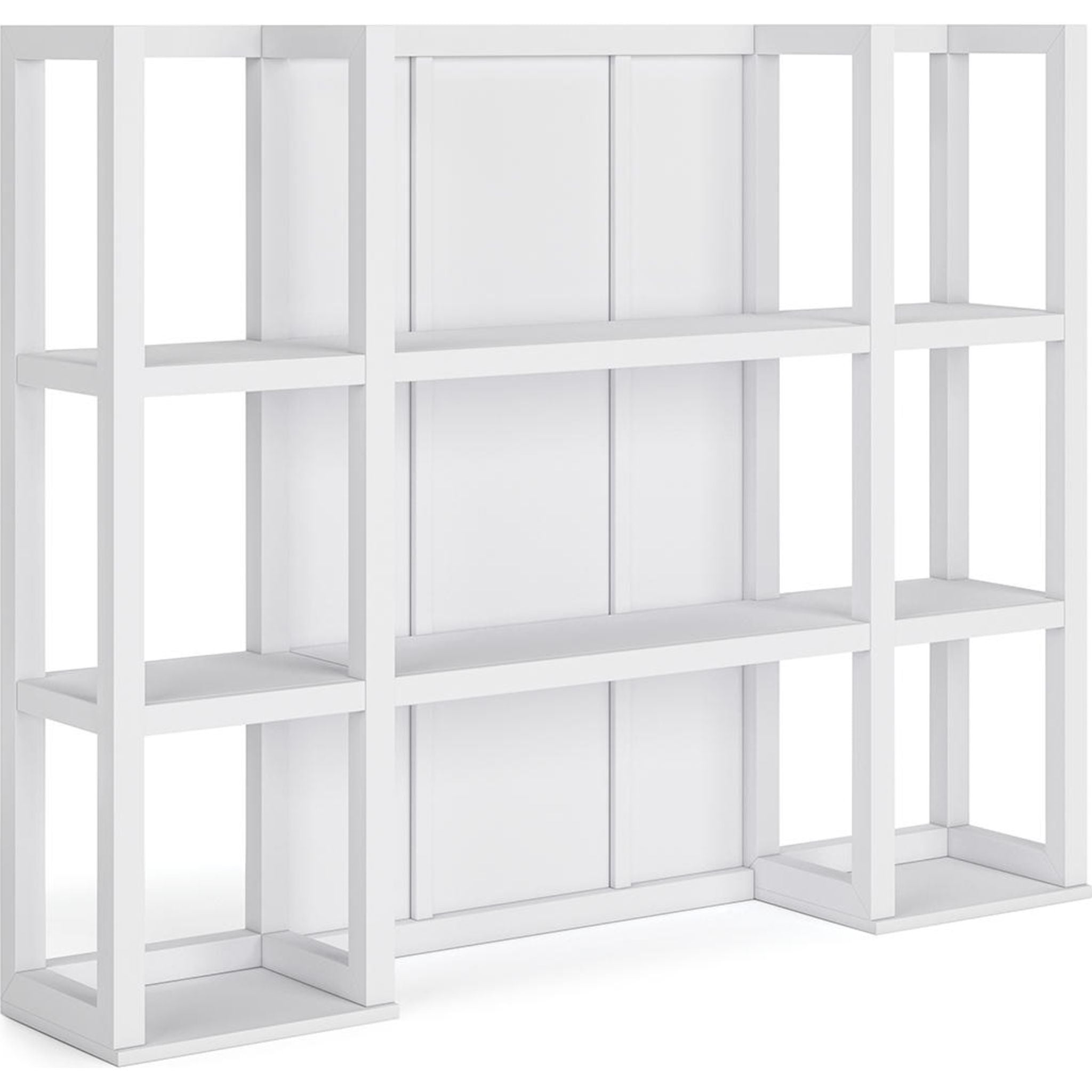 Ashbryn Hutch White and Natural Wood Storage Cabinet - Modern Farmhouse Style Organizer for Living Room, Bedroom, or Entryway (Model D844-61)