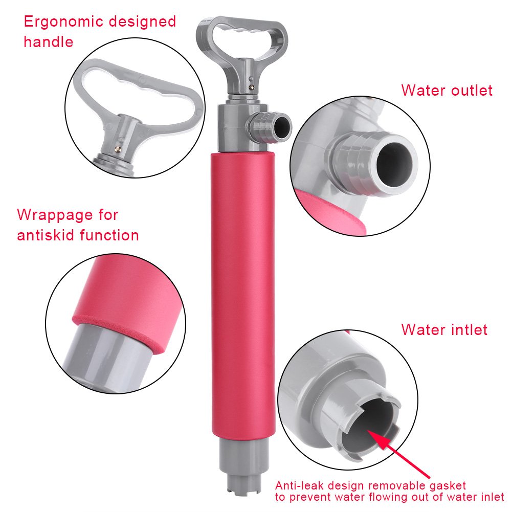 **Manual Kayak Bilge Pump - Hand Operated Water Remover for Kayaks & Canoes | Portable Floating Bilge Pump for Emergency & Marine Use**