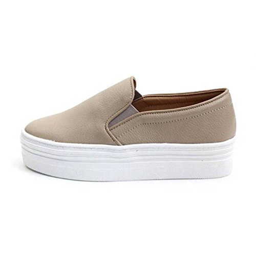 EpicStep Women's Slip-On Platform Sneakers - Casual Mid Heel Shoes with Thick Sole for Walking, Work & Everyday Comfort | Fashion Low-Top Sneakers for Women