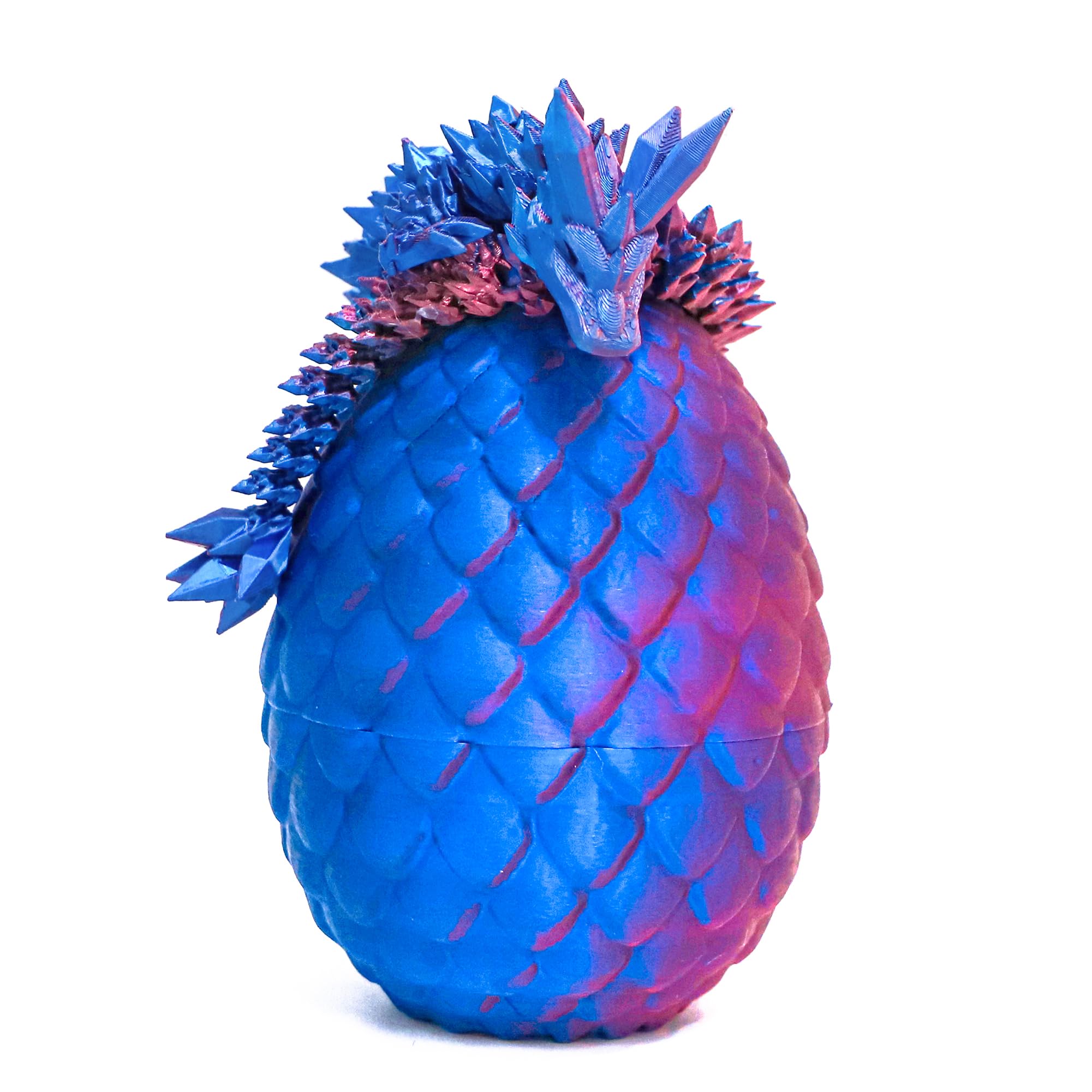 3D Printed Dragon Egg with Flexible Articulated Dragon Inside - 12