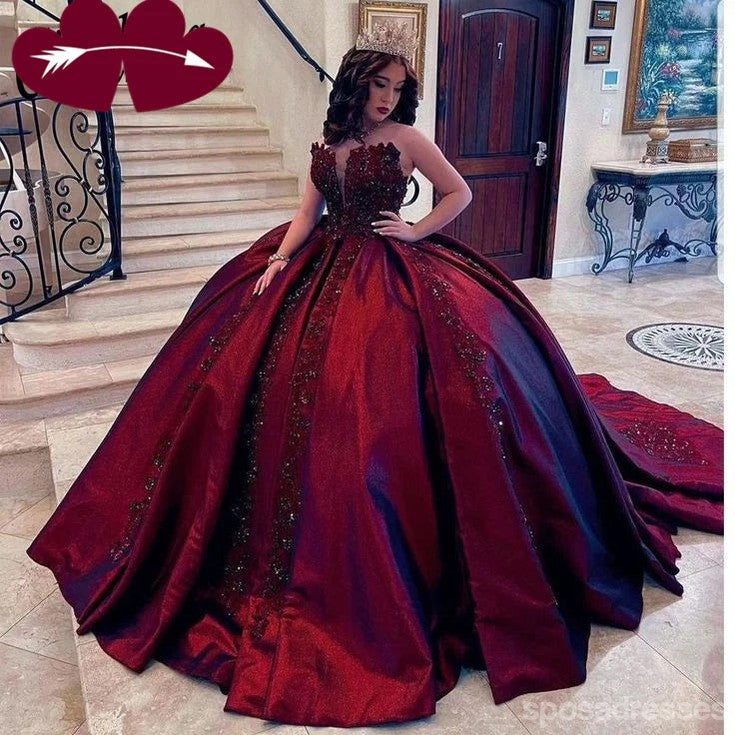 Elegant Red A-Line Maxi Long Prom Dress for Women - Perfect for Evening Parties, Formal Events & Special Occasions