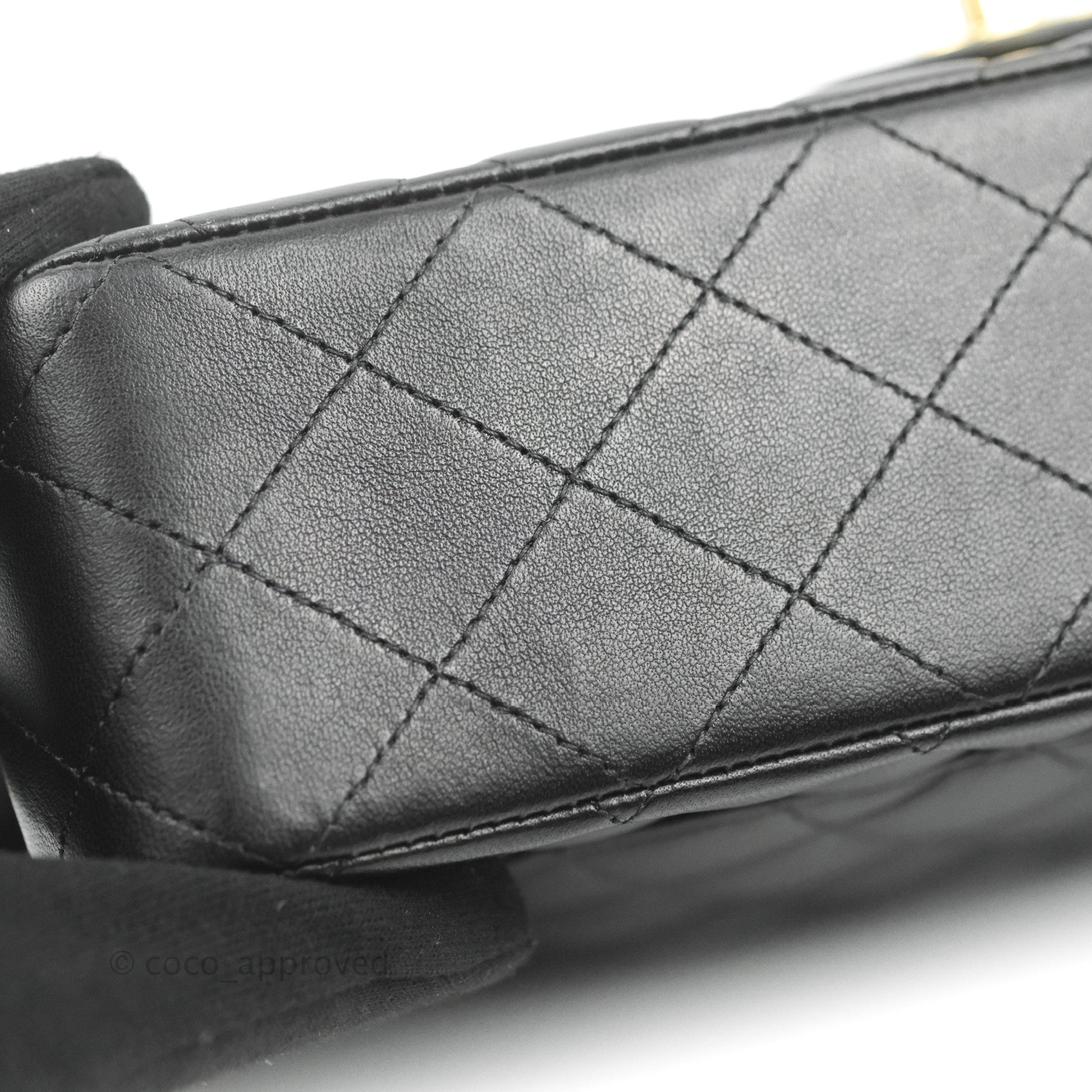 Chanel Classic M/L Medium Double Flap Bag - Black Lambskin Leather with Gold Hardware | Luxury Handbag for Women, Perfect for Evening Events & Special Occasions