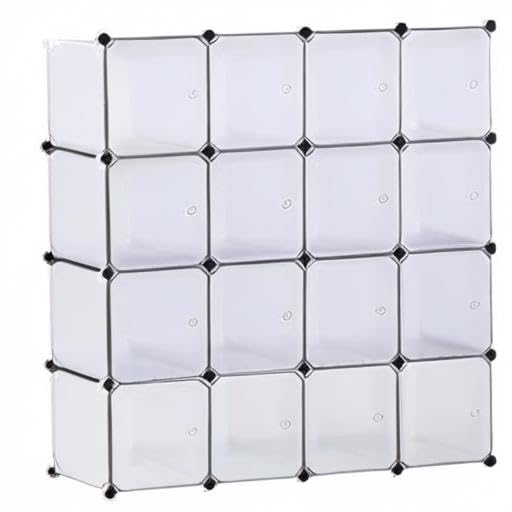 16-Cube Storage Shelf Organizer - White Bookcase, Bookshelf, Closet & Toy Cabinet - Fast 3-7 Day Delivery - Perfect for Home, Office & Kids Room Organization