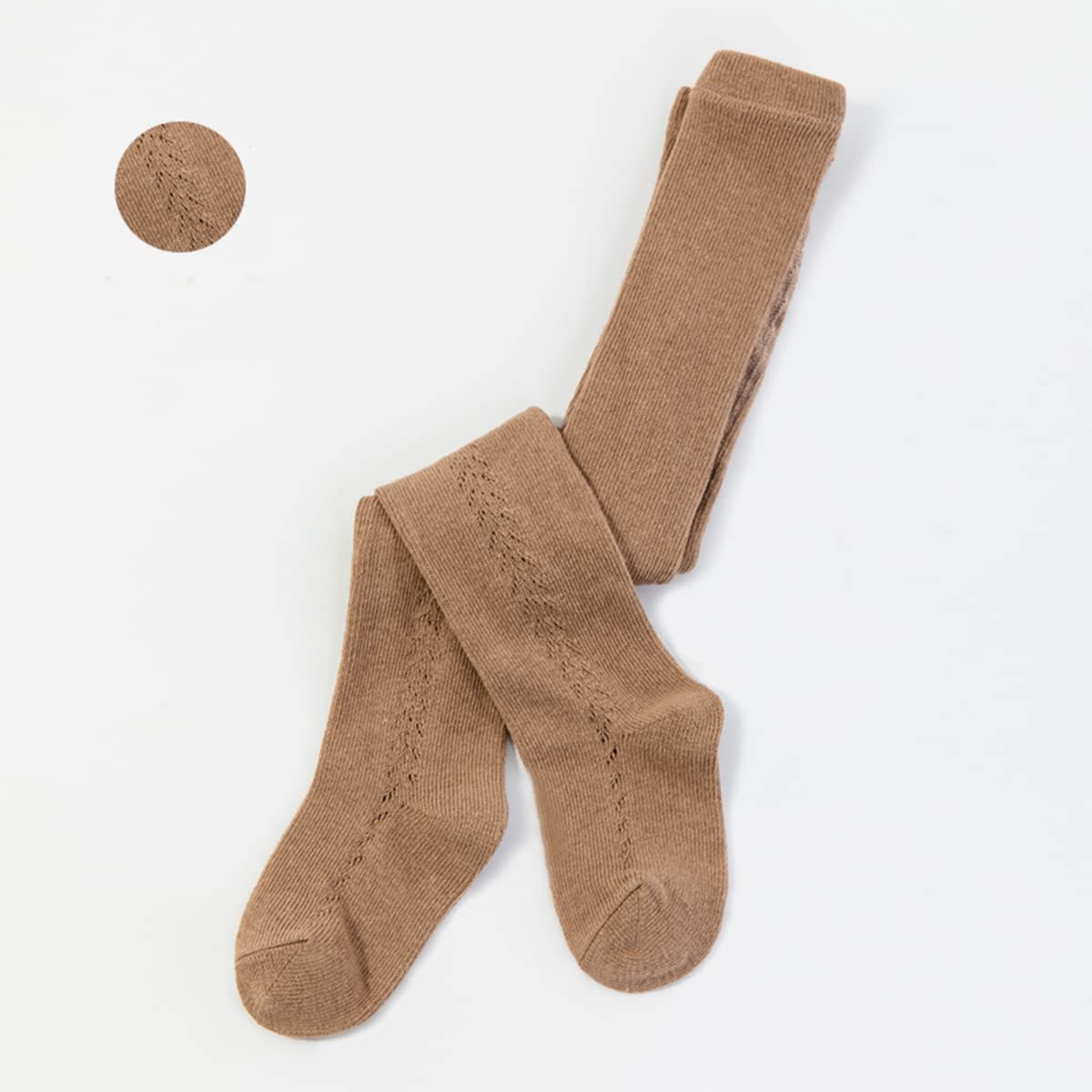 Baby Girls' Knit Lace Tights - Soft Breathable Mesh Stockings for Toddlers & Infants - Perfect for Everyday Wear, Playdates, and Special Occasions