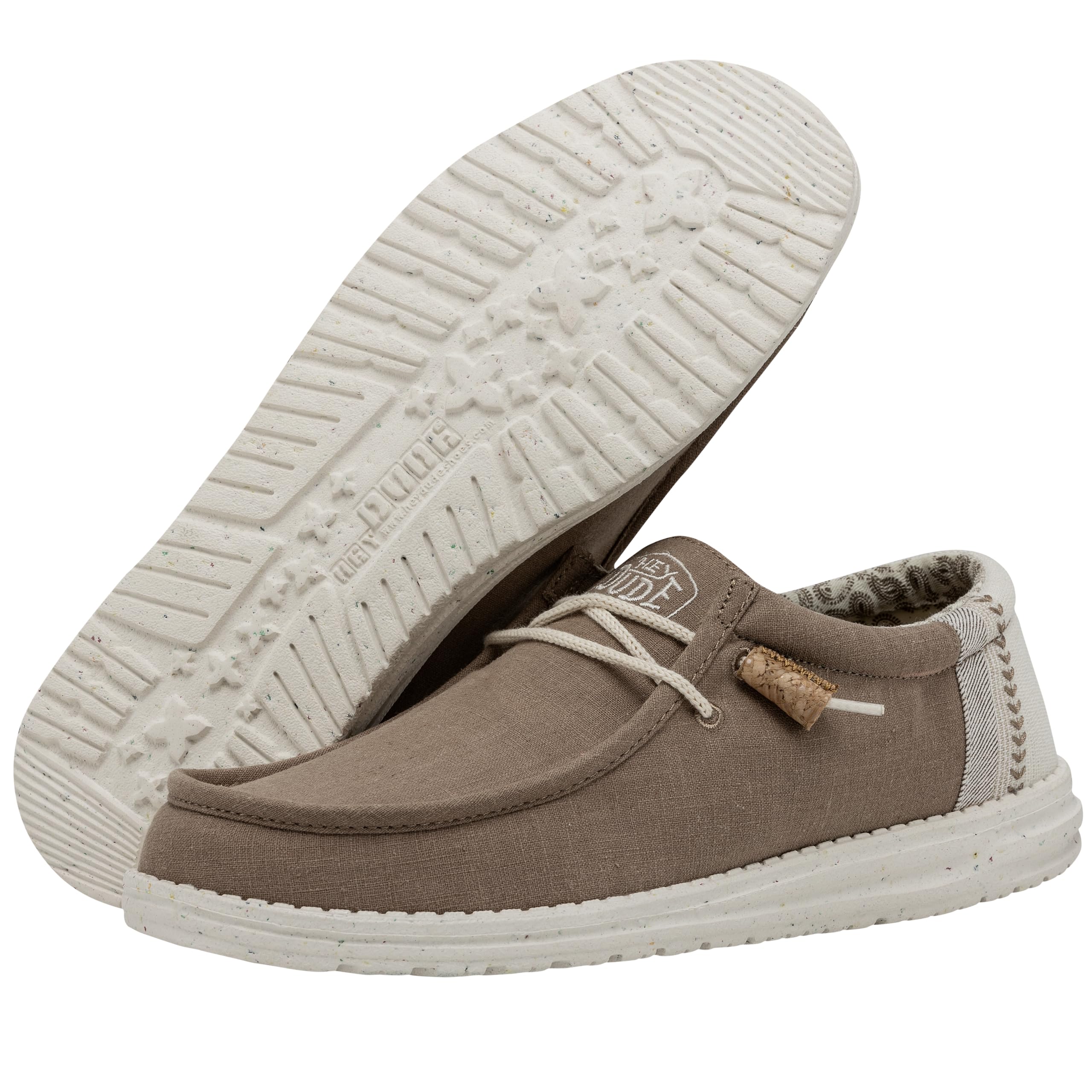 Hey Dude Men's Wally Linen Loafers - Comfortable Lightweight Slip-On Shoes for Men | Casual Walking, Travel & Everyday Wear