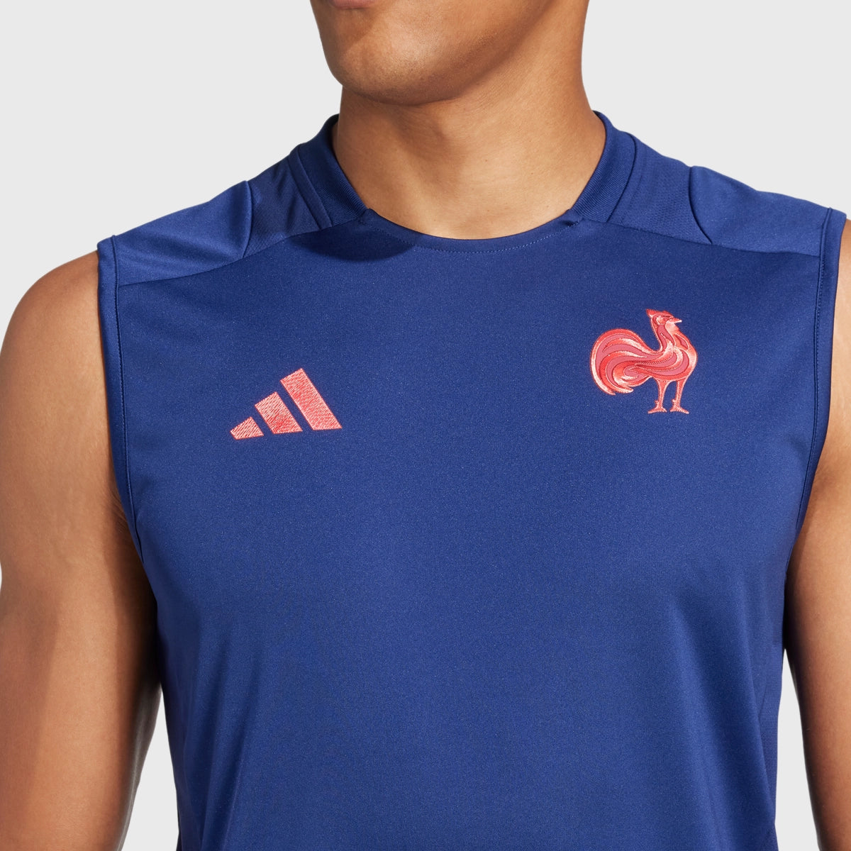 Adidas France Rugby Jersey - Dark Blue Men's Sports Top for Training & Match | Perfect for Rugby, Gym & Casual Wear