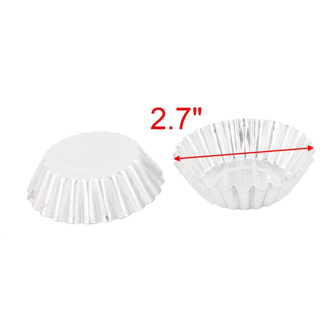 12pcs Aluminum Egg Tart Cupcake Cake Lined Baking Molds - Durable Baking Tools for Pastry, Desserts & Party Treats | Perfect for Home Bakers & Professional Chefs