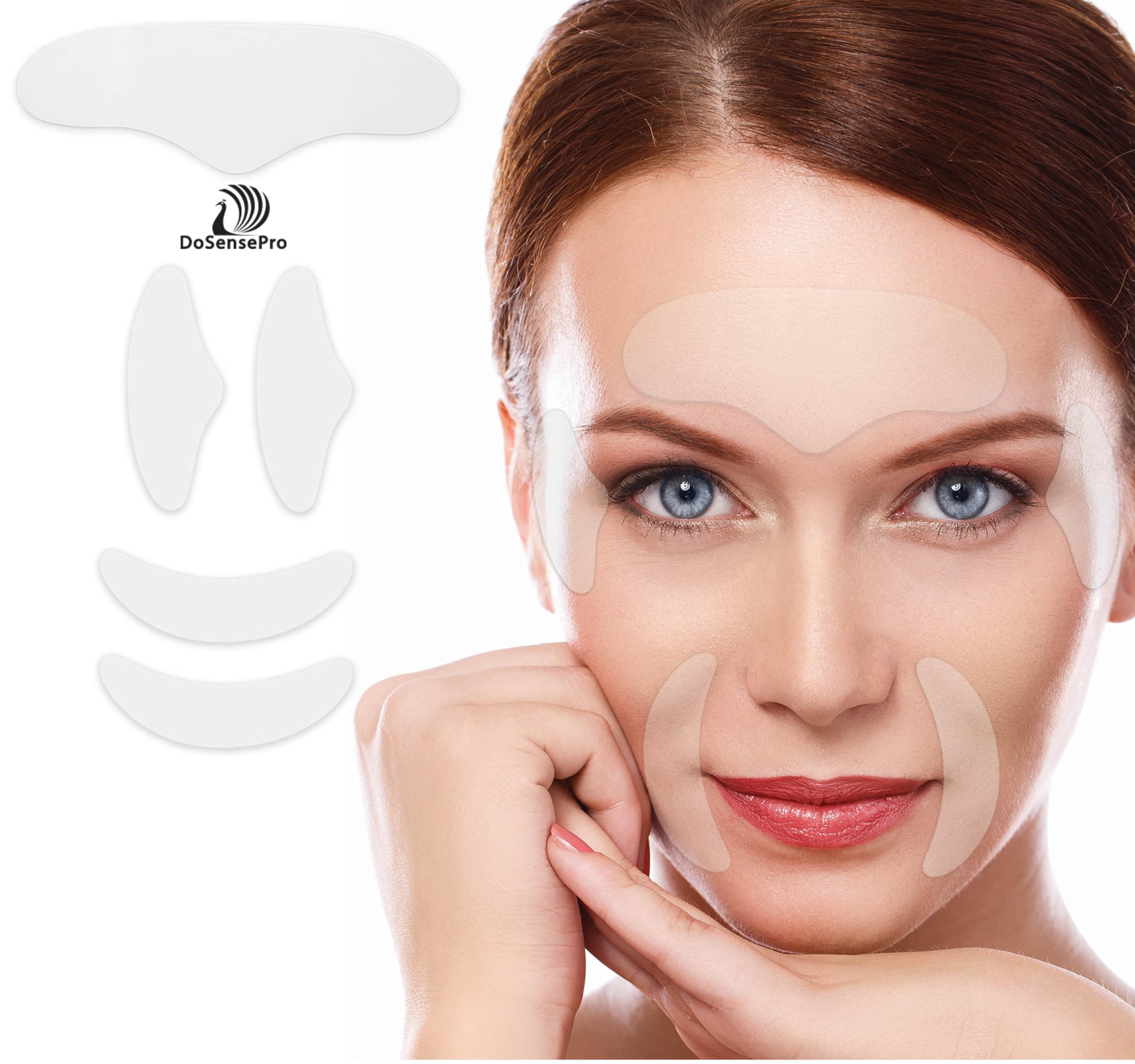 Forehead Wrinkle Patch & 4 Reusable Silicone Face Patches Set - Anti-Aging Eye & Smile Line Patches for Wrinkle Reduction, Skin Hydration & Glow Boost | Perfect for Nighttime Skincare, Travel & Daily Anti-Wrinkle Routine