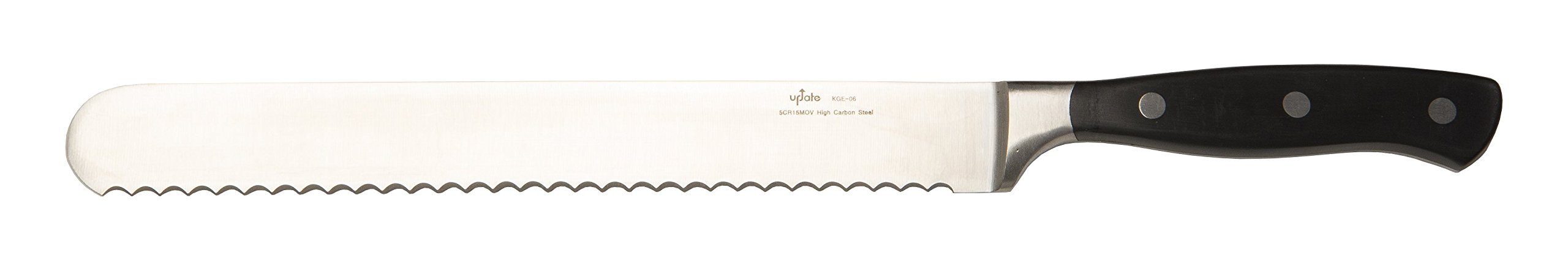 Update International KGE-06 10-Inch Forged Bread Knife - Professional Stainless Steel Serrated Blade for Slicing Bread, Cakes & Pastries - Perfect for Bakeries, Restaurants & Home Kitchens