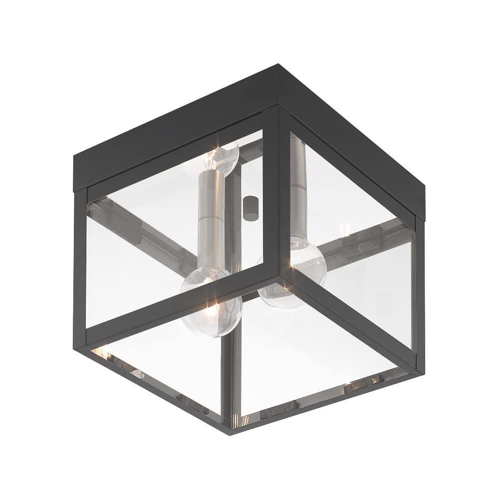 Livex Lighting 20588-01 Outdoor Ceiling Mount Fixture - Weatherproof Brass Finish for Patio, Porch & Garden Lighting