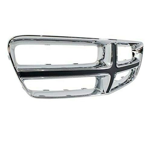 Compatible with 2011-2014 Dodge Charger Front Bumper Grille Assembly - Chrome with Black Trim for Enhanced Style & Protection | Perfect for Car Upgrades, Replacement Parts, and Custom Modifications