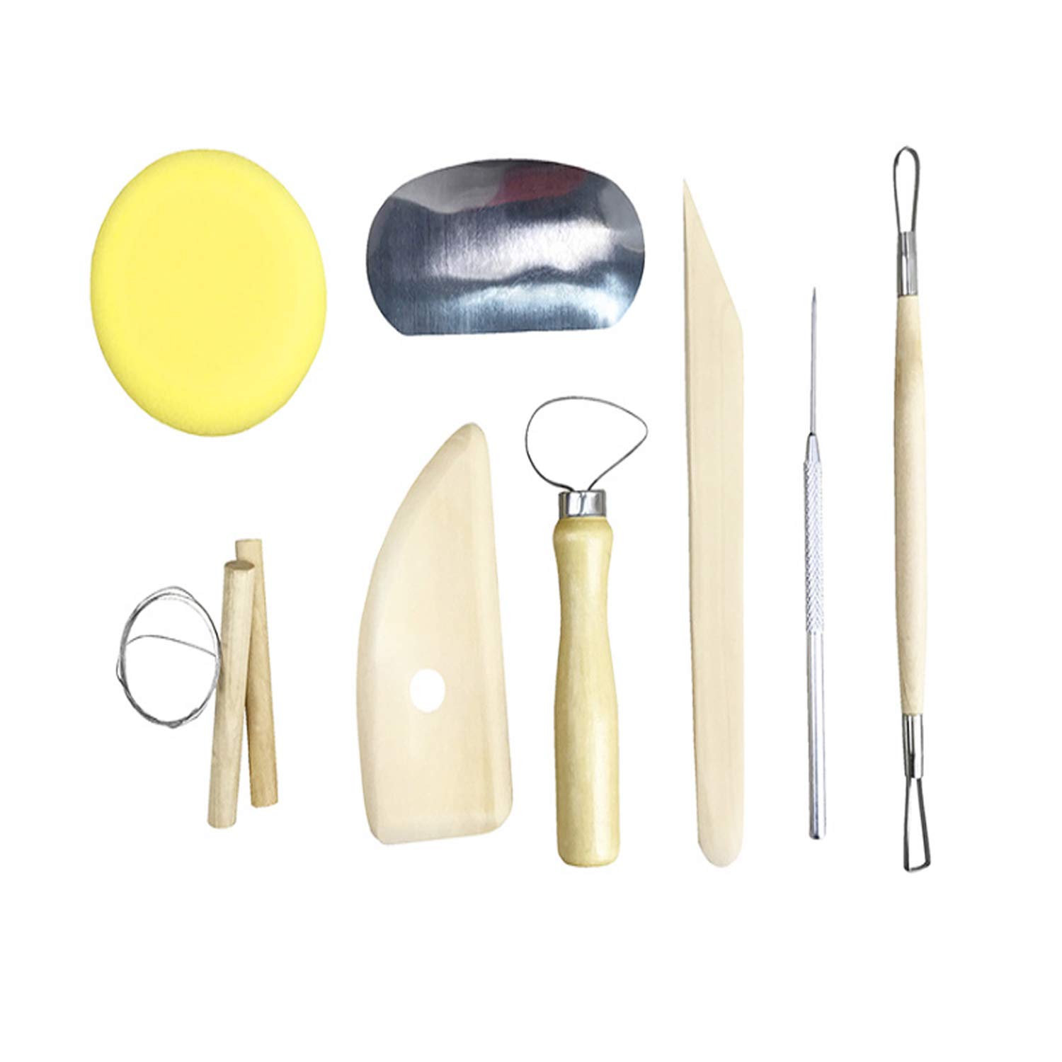 8pcs Ceramic Clay Tools Set for Pottery & Sculpting - DIY & Art Projects