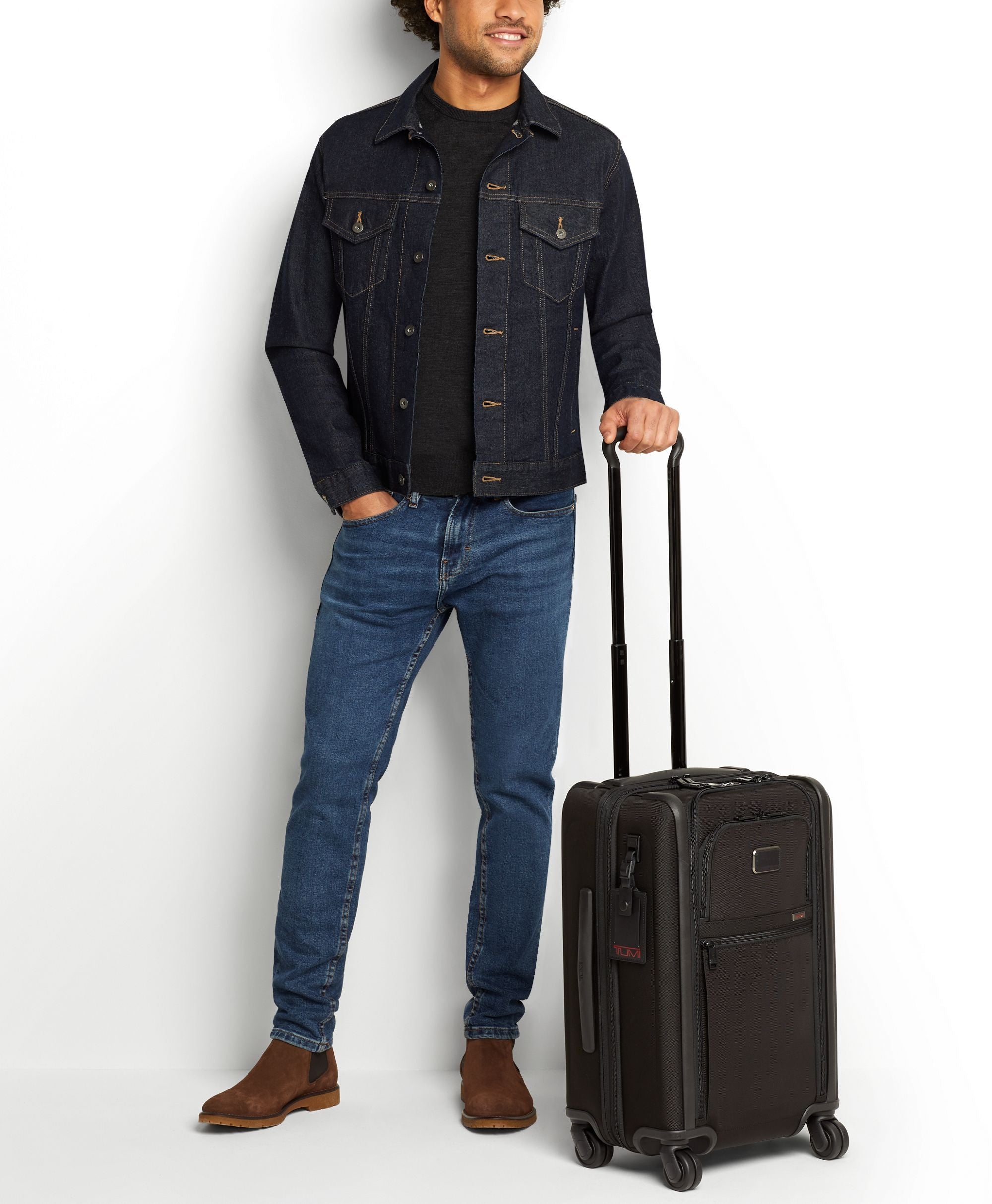 Tumi Alpha International Dual Access 4 Wheeled Carry On Luggage - Premium Business Travel Suitcase for Airplane & Commuting - Perfect for Business Trips & Weekend Getaways