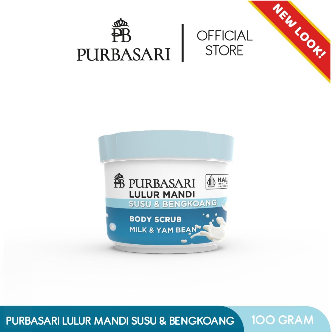 Lulur Mandi Susu Bengkoang Body Scrub - 100g Milk & Yam Bean Exfoliator for Smooth Skin | Spa Treatment, Post-Tanning Care, Pre-Wedding Ritual
