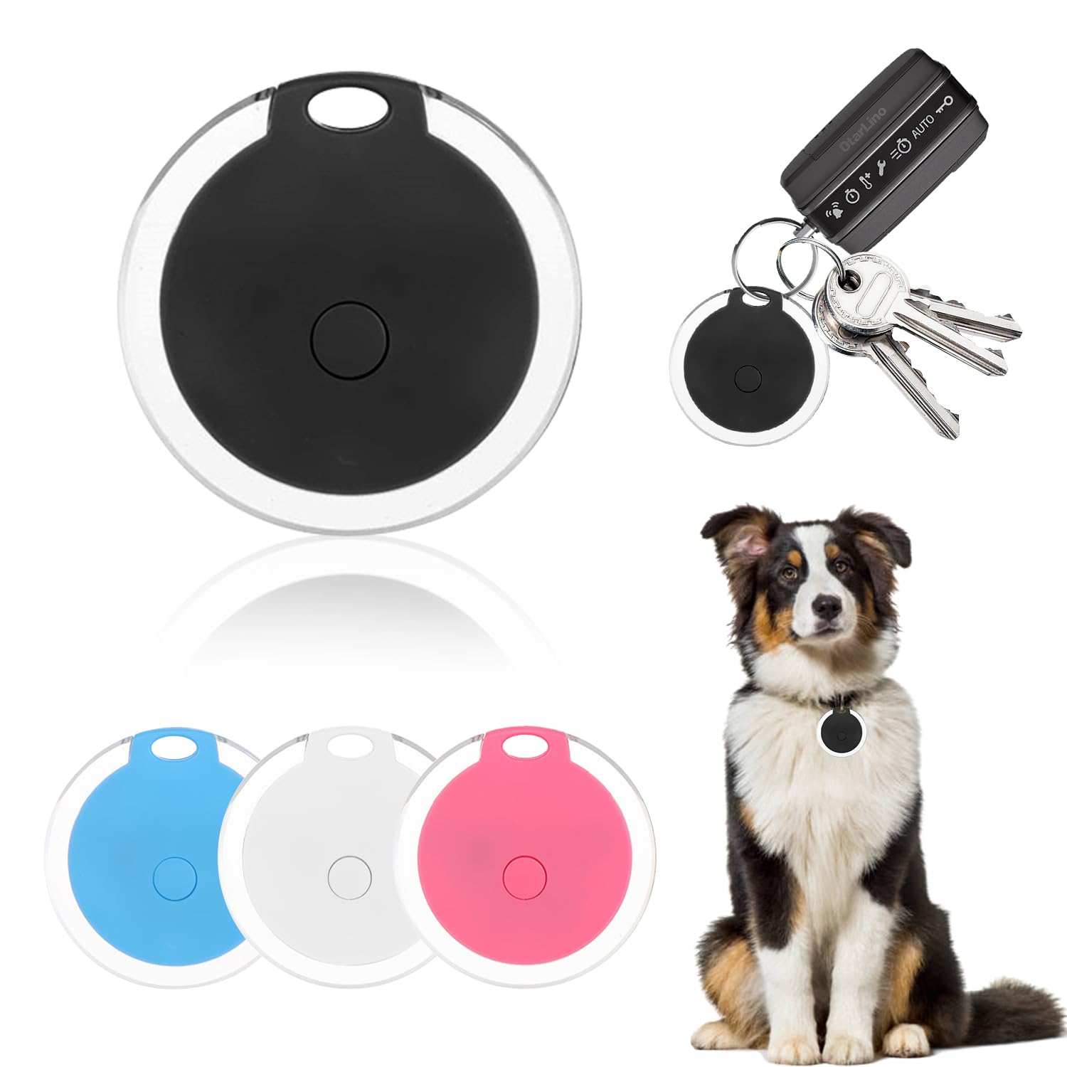 Portable GPS Tracker for Kids, Pets, Luggage & Valuables - Waterproof Smart GPS Locator with Bluetooth, Key Finder & Phone Finder App - Ideal for Child Safety, Travel, Anti-Theft & Lost Item Recovery (Black)