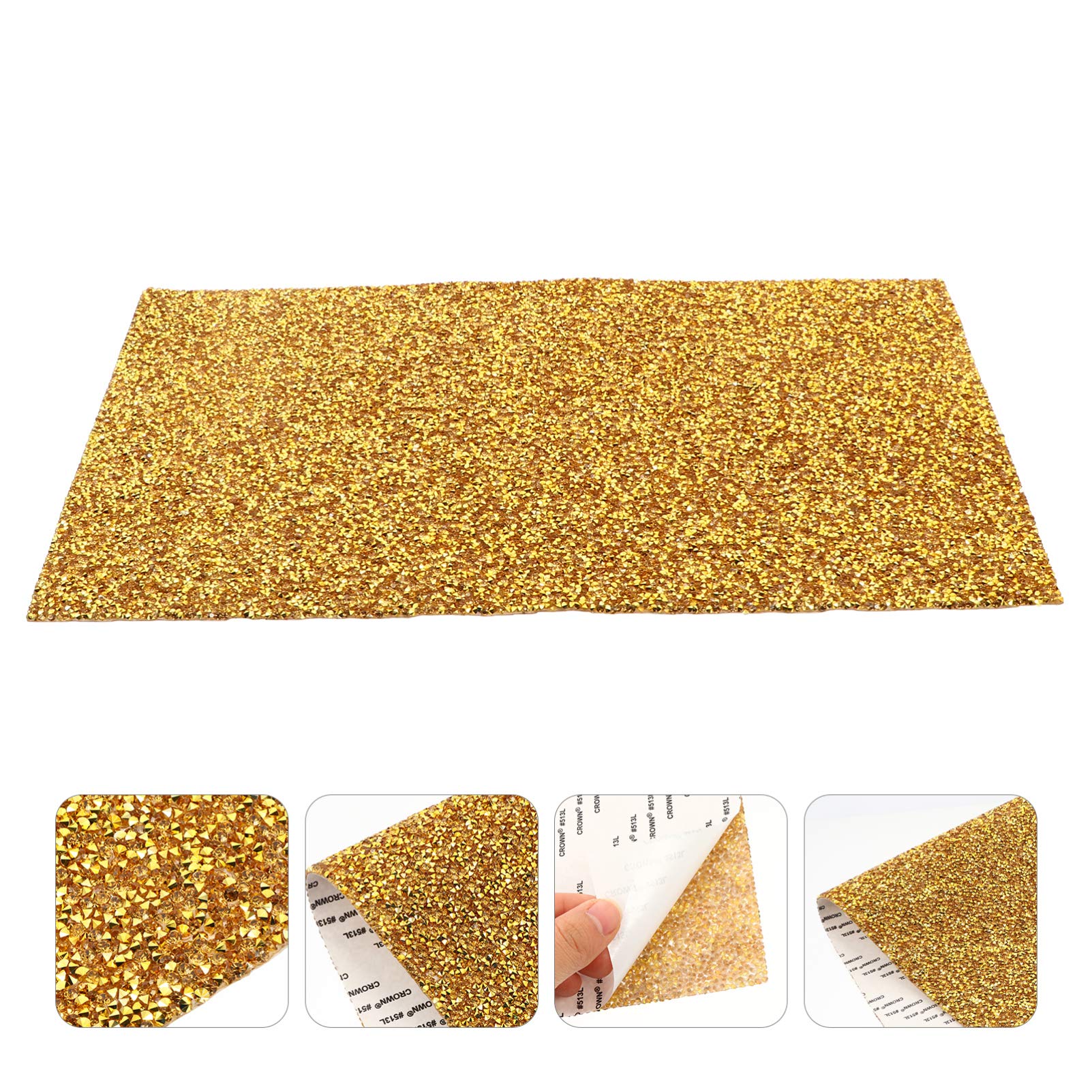 1pc Adhesive Drill Nail Art Practice Mat - Shiny Diamond Decals for Nails & Clothing Decor - Reusable Nail Table Mat for Professional & DIY Nail Art - Perfect for Salon, Home Use, and Fashion Accessories