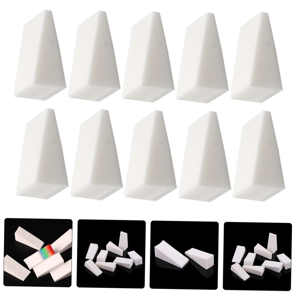 KOMBIUDA 20pcs Soft Nail Sponges for Gradient & Ombre Nails - DIY Manicure Sponge Set, Makeup & Cosmetic Blending Tool - Perfect for Nail Art, Salon Use & At-Home Manicures