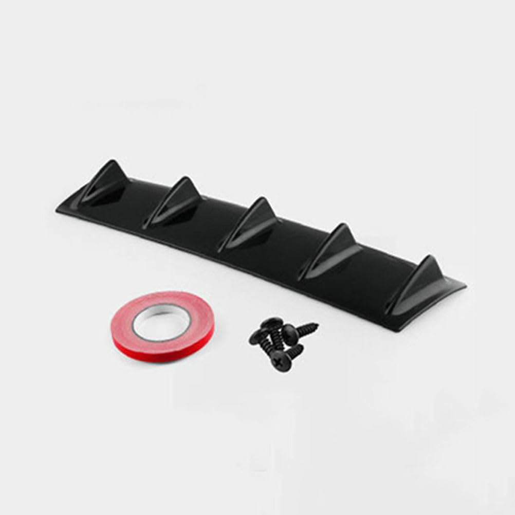 Vosarea Universal Rear Bumper Diffuser - 5 Shark Fin Design Car Chassis Deflector & Bumper Lip Kit (23x6 inches) for Enhanced Aerodynamics & Sporty Styling - Perfect for Car Enthusiasts & Modified Vehicles