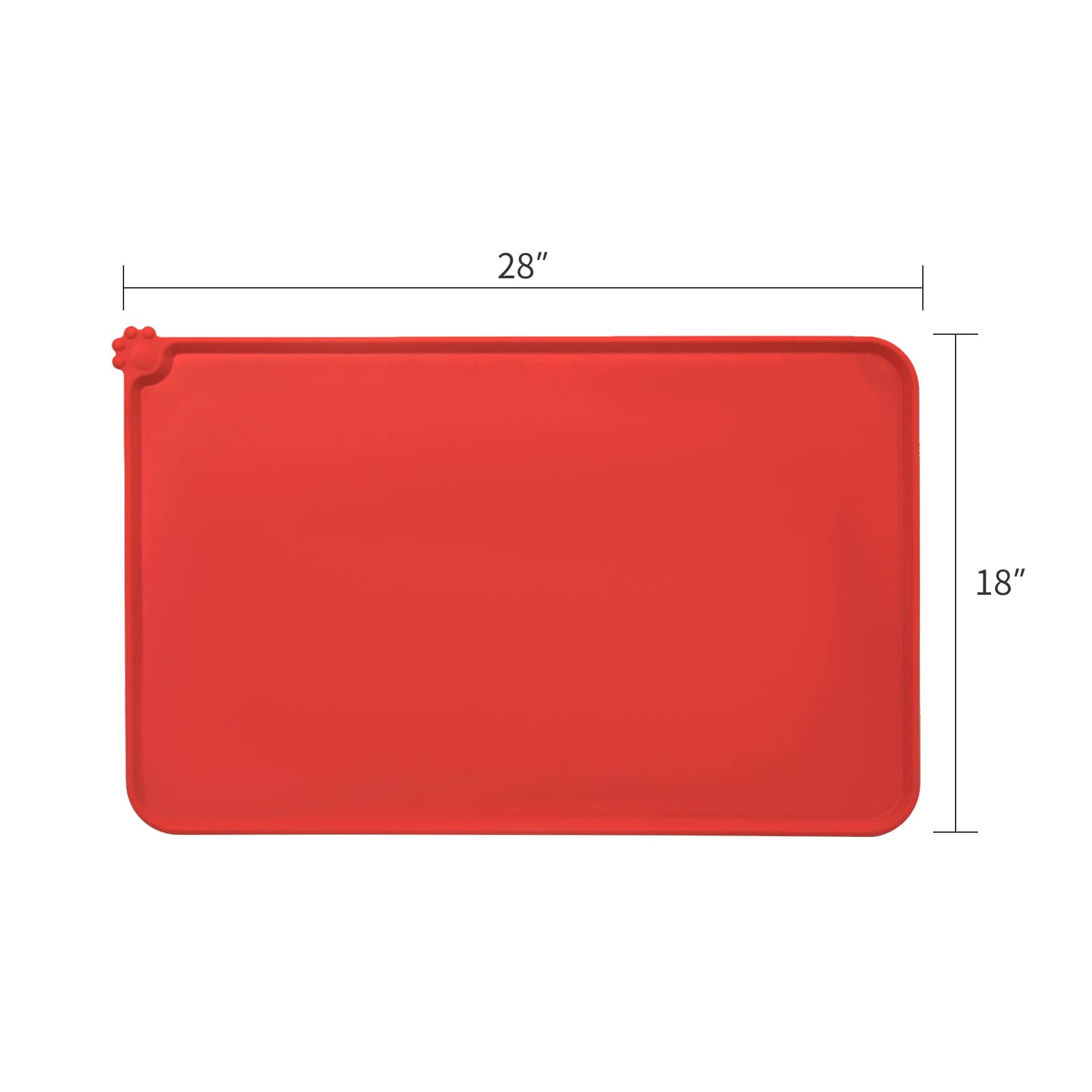 AUDWUD Non-Slip Silicone Pet Feeding Mat - Waterproof Dog Bowl Mat for Food & Water - Perfect for Kitchen, Crate, and Outdoor Use