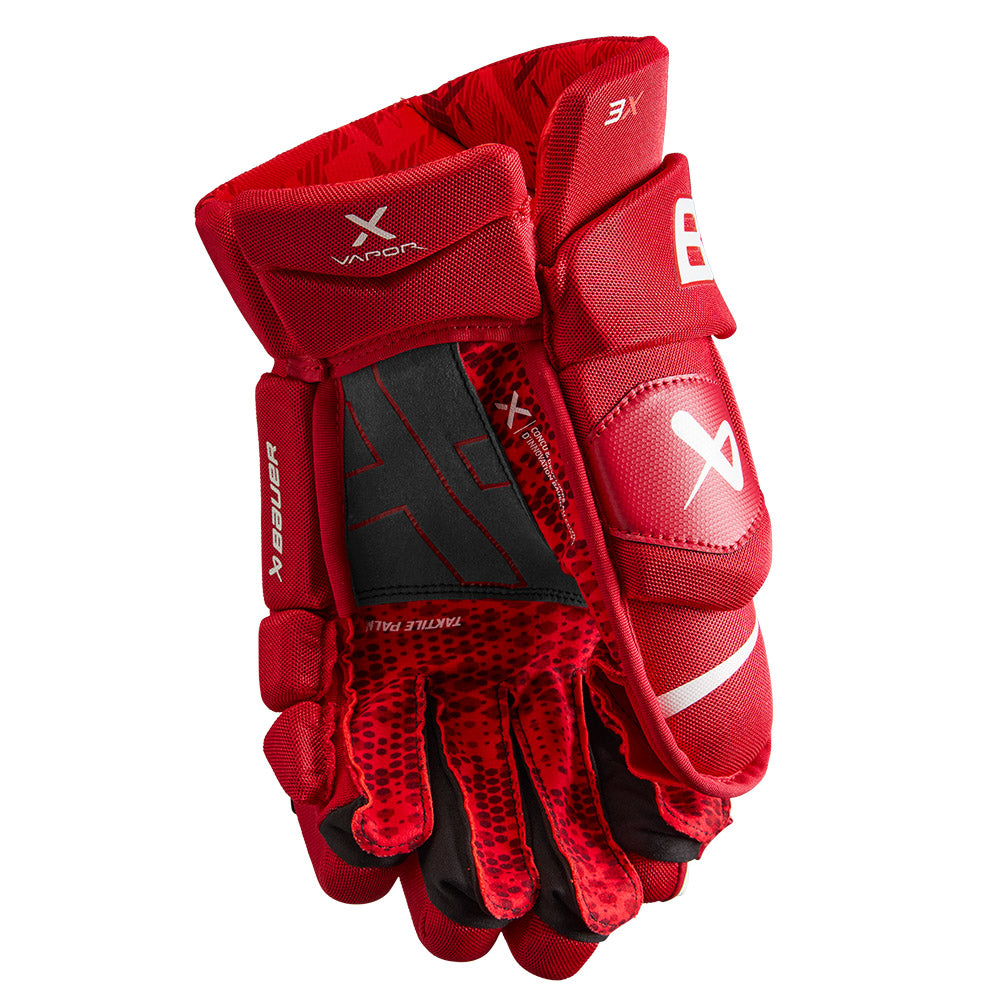 Bauer Vapor 3X Intermediate Ice Hockey Gloves - Protective Hockey Gear for Youth & Adult Players - Perfect for Ice Rink Games & Practice Sessions
