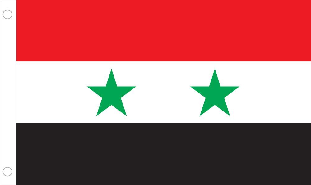 5x8 Feet Outdoor Nylon Syrian Arab Republic United Nations Flag - Durable, Weather-Resistant for Parades, Events & International Displays