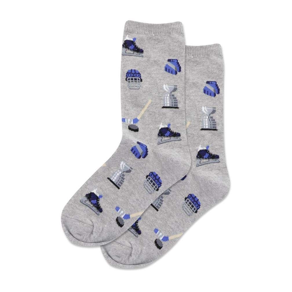 Hotsox Kids Hockey Crew Socks - 1 Pair Red Athletic Socks for Boys & Girls - Perfect for Hockey Games, Sports & Everyday Wear