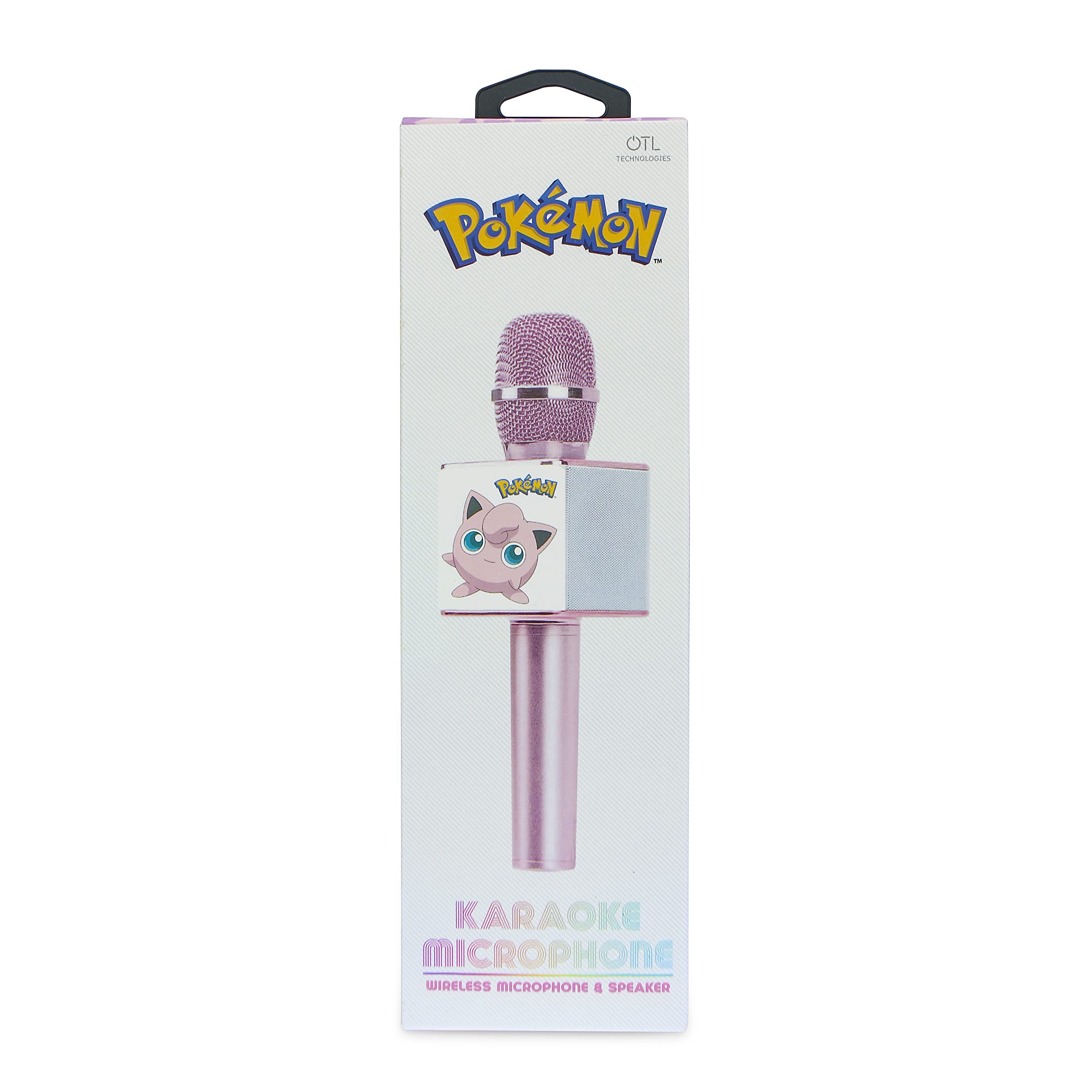 OTL TECHNOLOGIES Pokémon Jigglypuff Karaoke Microphone with Bluetooth Speaker - Portable Wireless Singing Mic for Kids & Adults - Perfect for Parties, Gifts & Family Fun